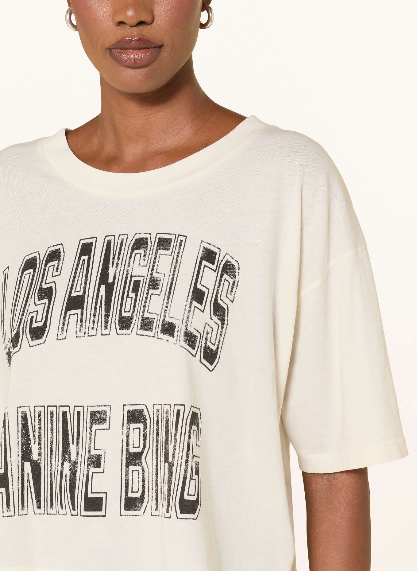 ANINE BING T-Shirt JOHNNY: ECRU