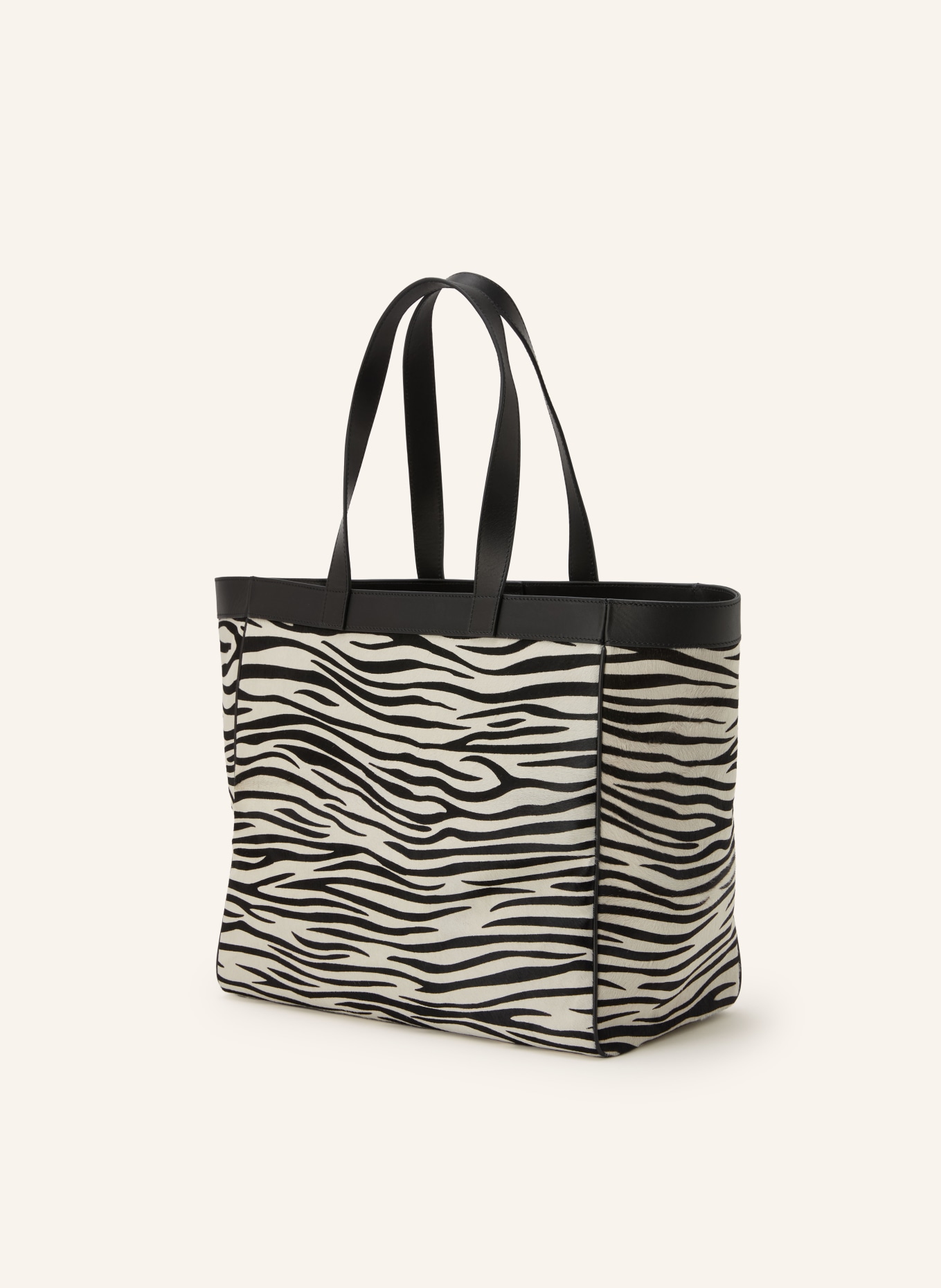 ANINE BING Shoppers RIO MEDIUM: ZWART / WIT