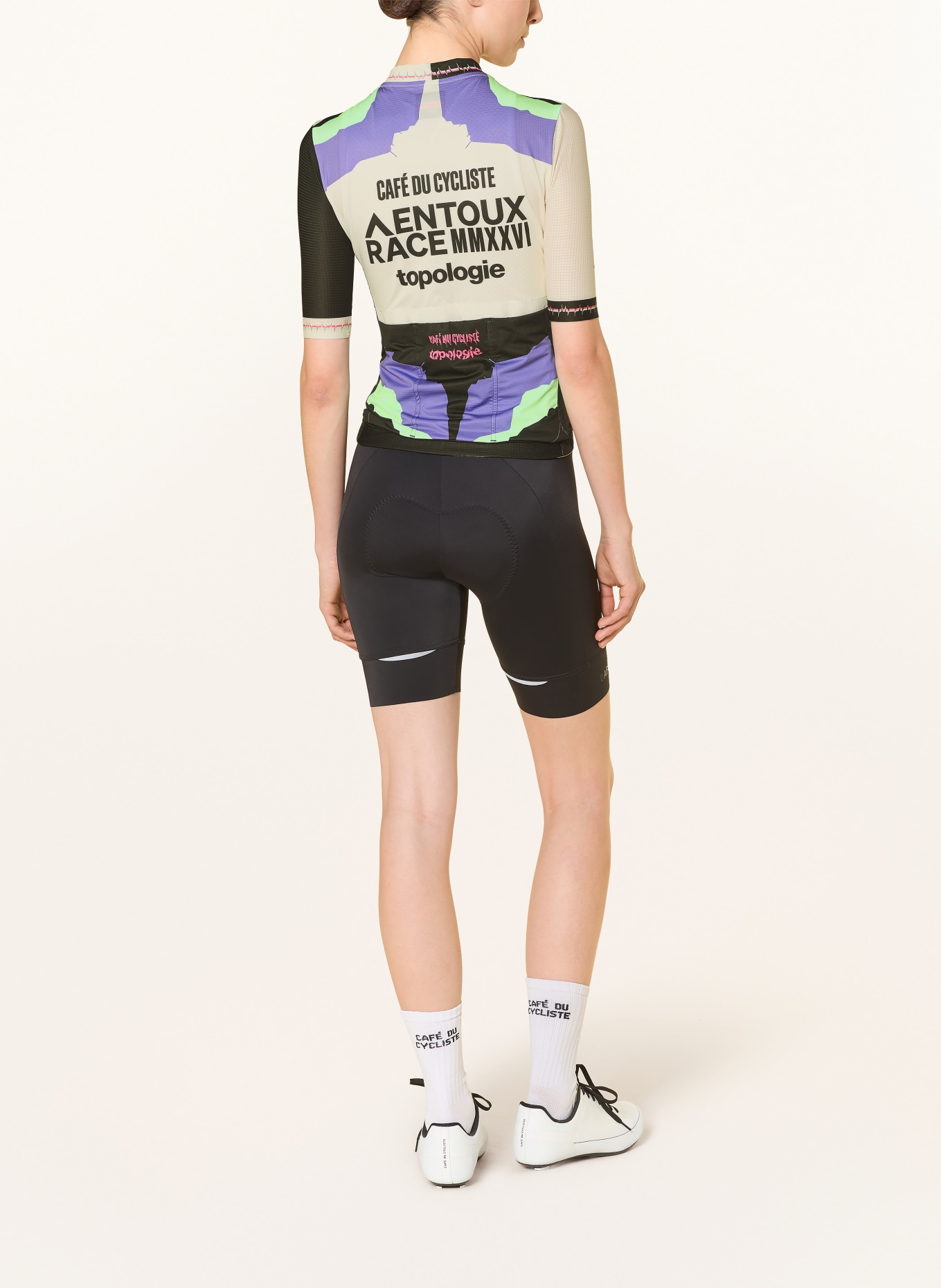CAFÉ DU CYCLISTE Cyklistický dres BERGIDA TOPOLOGIE: MÁTOVÁ / FIALOVÁ / ČERNÁ