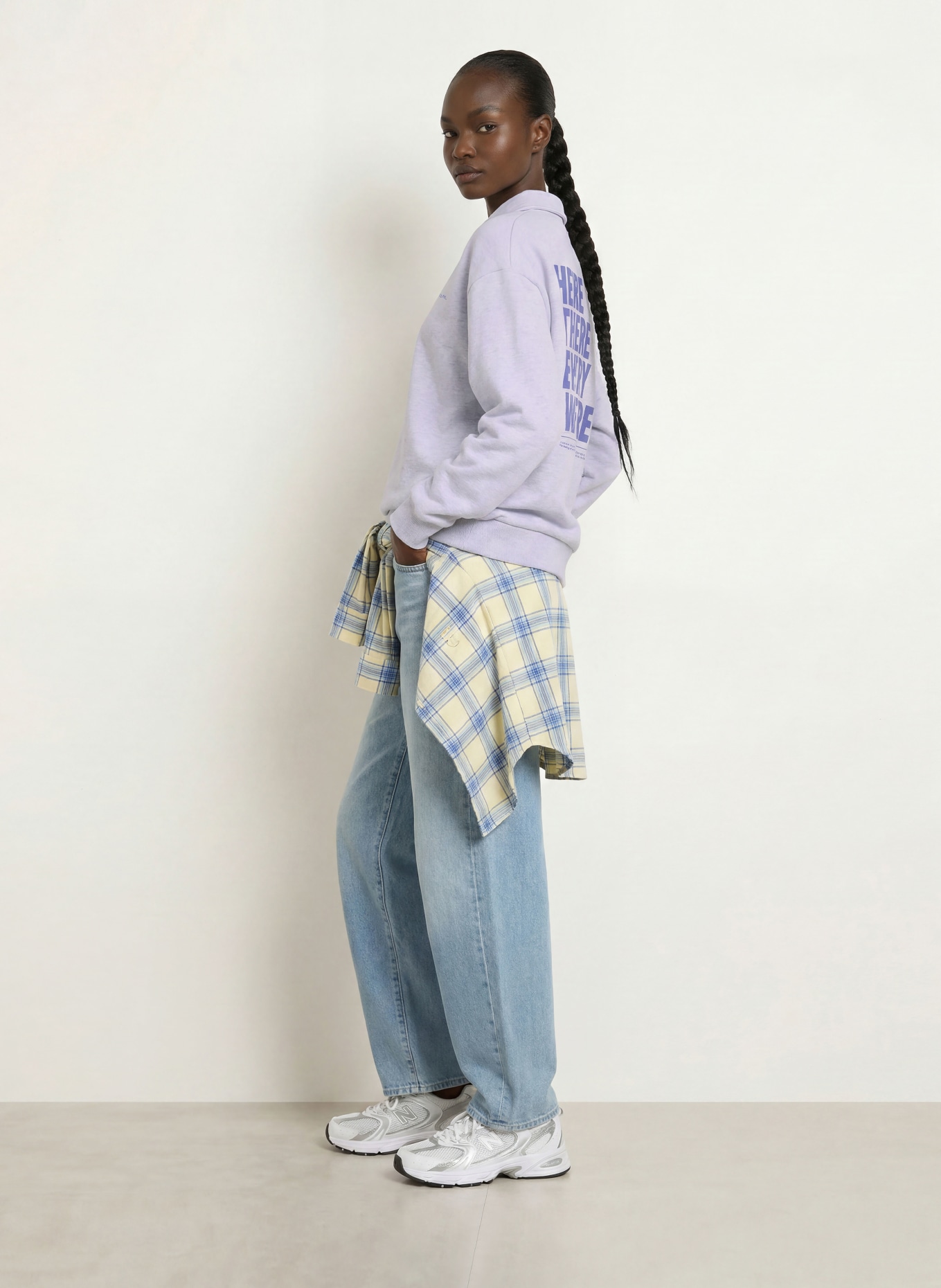 OH APRIL EVERYWHERE Sweat Polo Shirt: LIGHT GRAY / BLUE