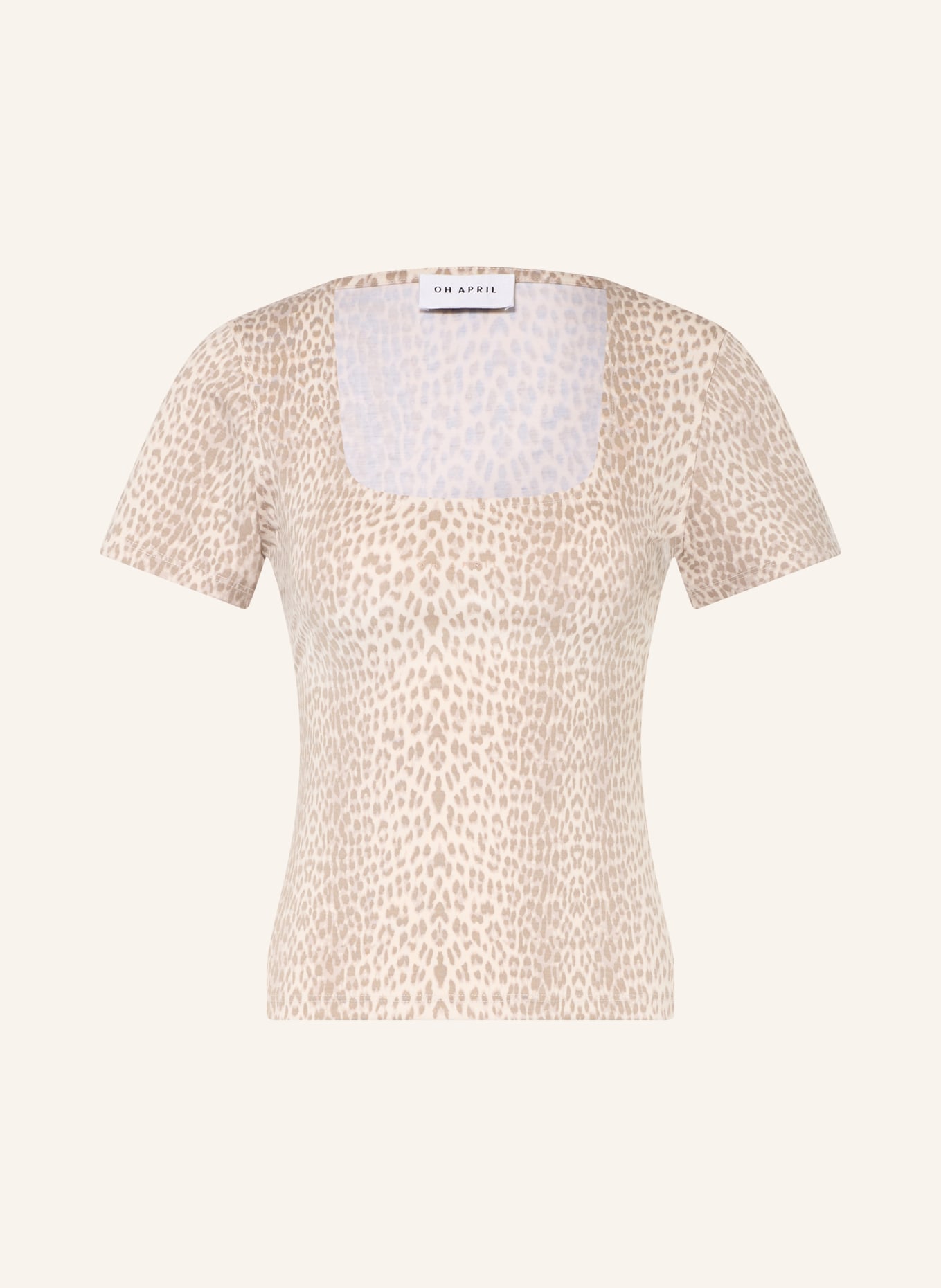 OH APRIL KALINA T-shirt: BEIGE / BROWN / TAUPE