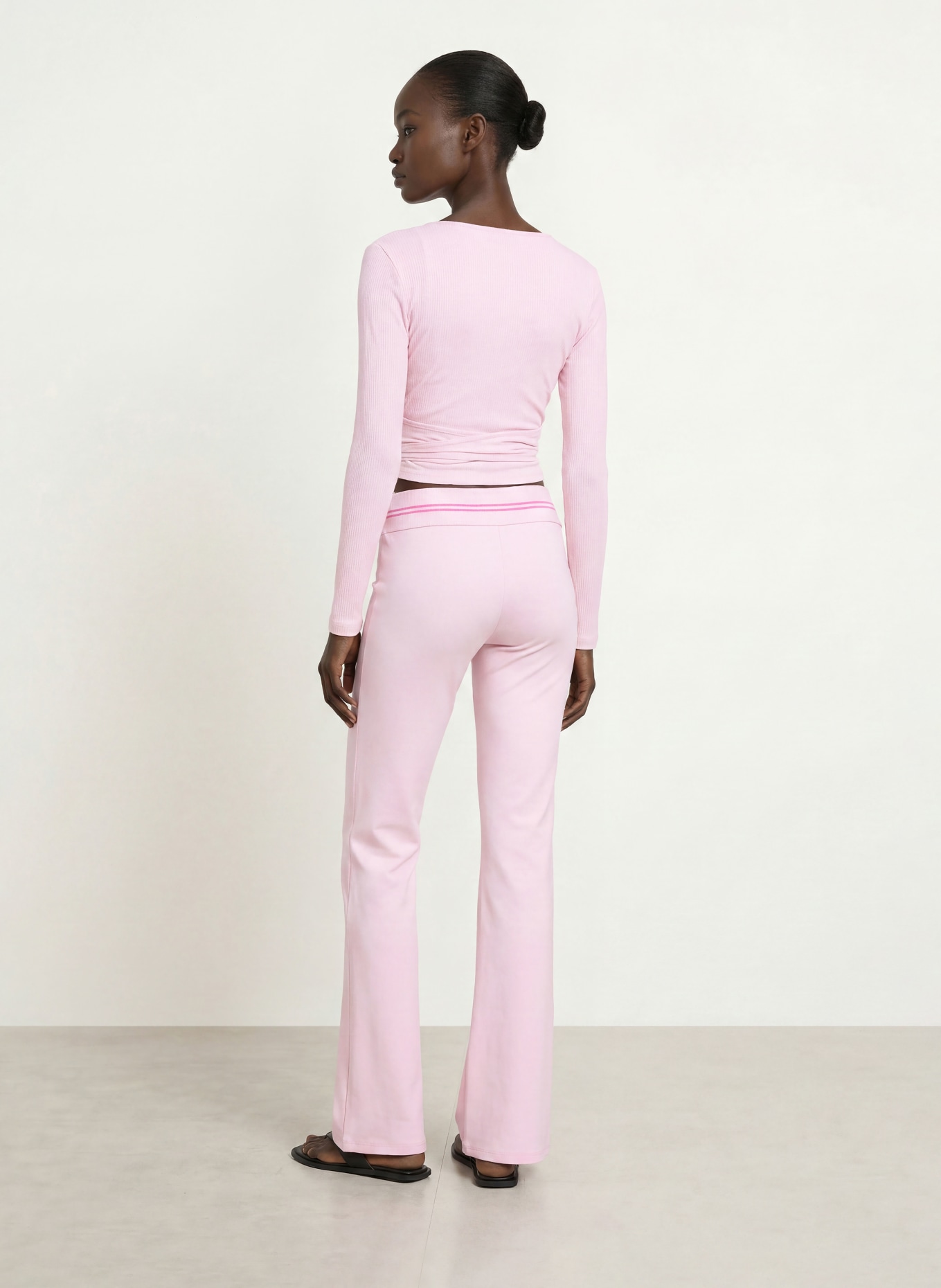 OH APRIL LUCA Wrap Cardigan: LIGHT PINK
