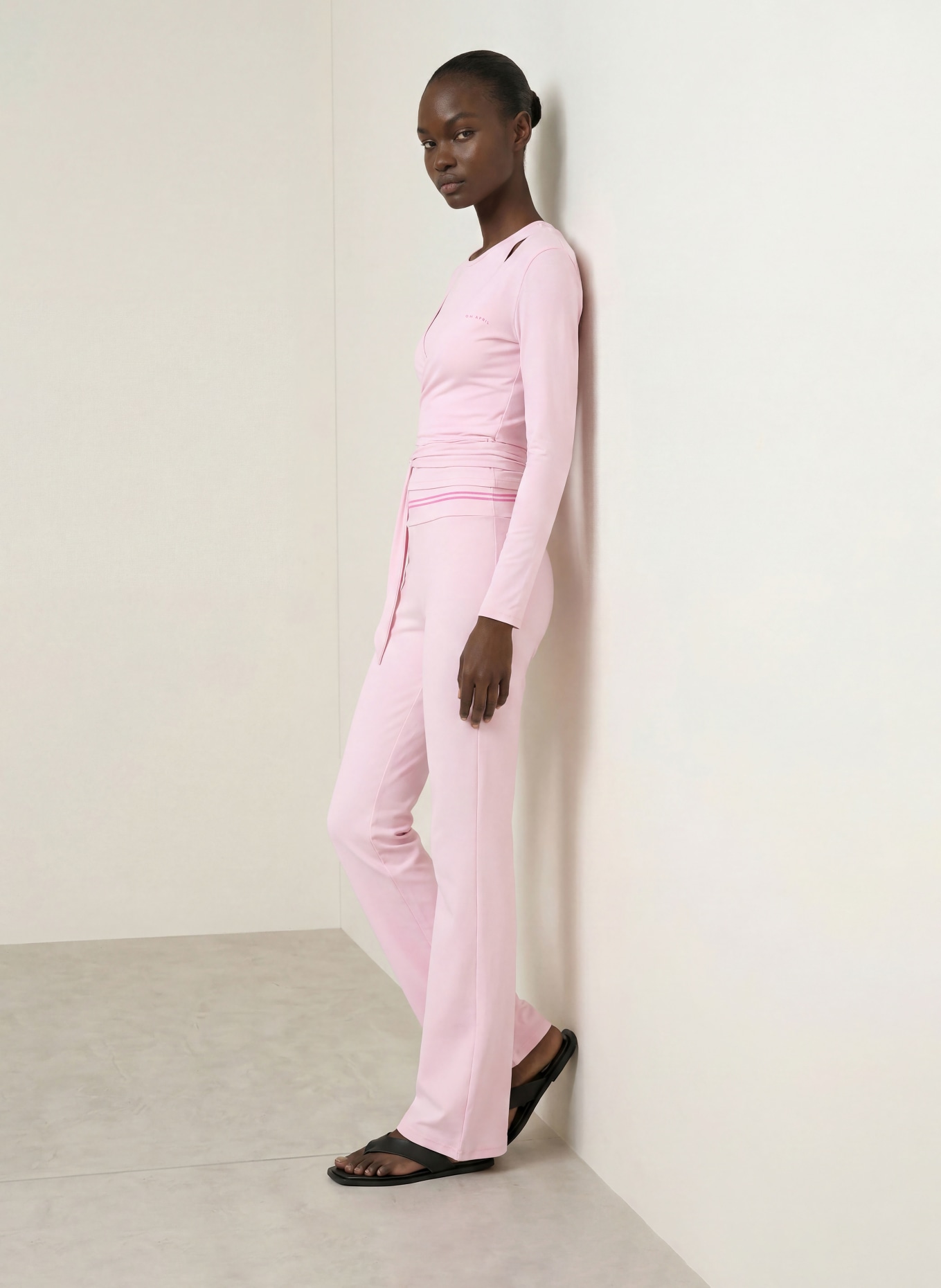 OH APRIL LUCA Wrap Cardigan: LIGHT PINK