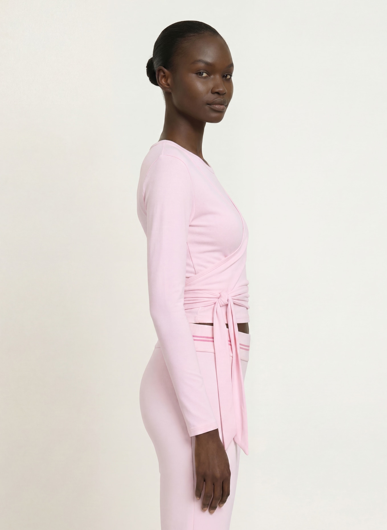 OH APRIL LUCA Wrap Cardigan: LIGHT PINK
