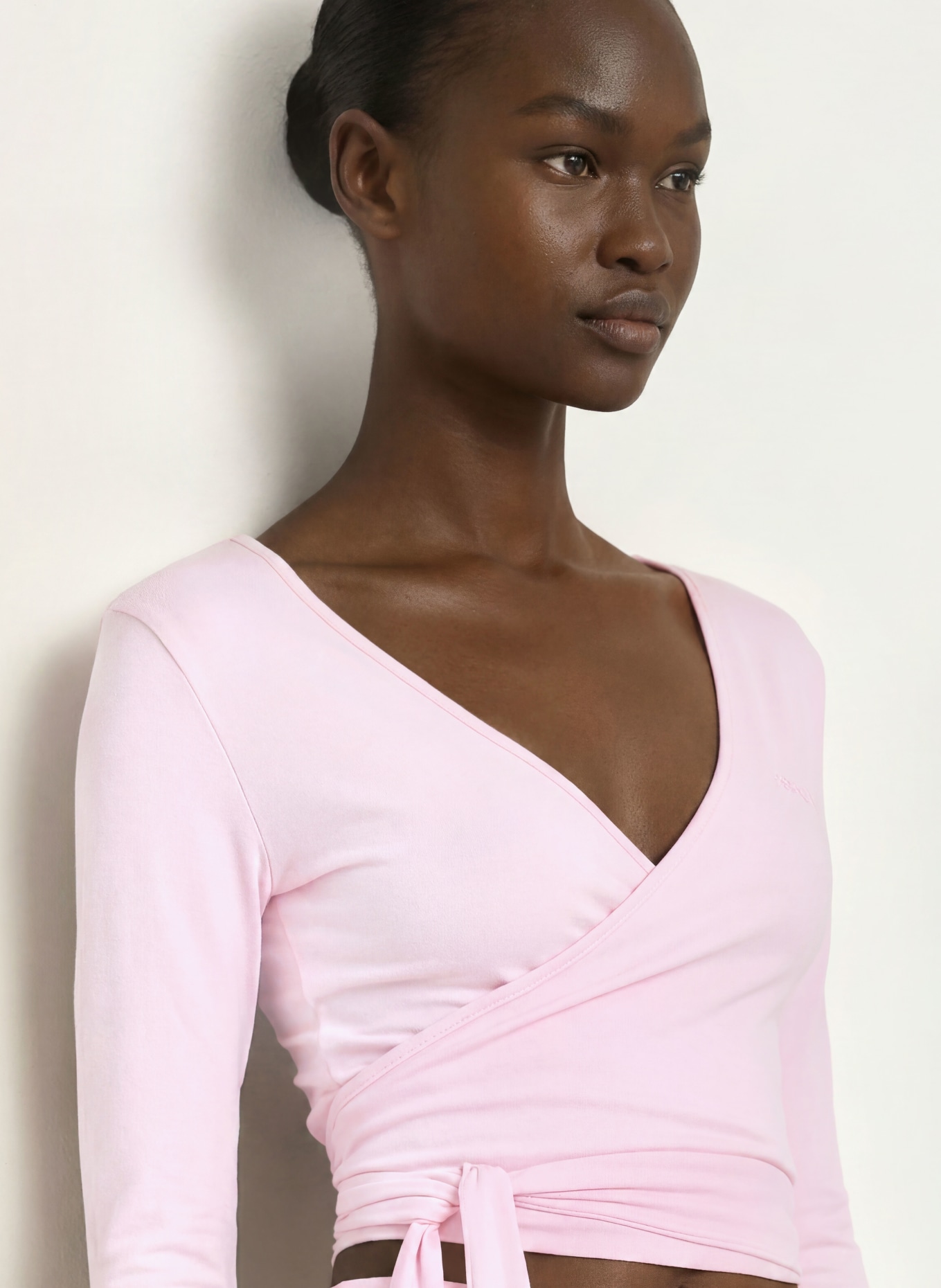 OH APRIL LUCA Wrap Cardigan: LIGHT PINK