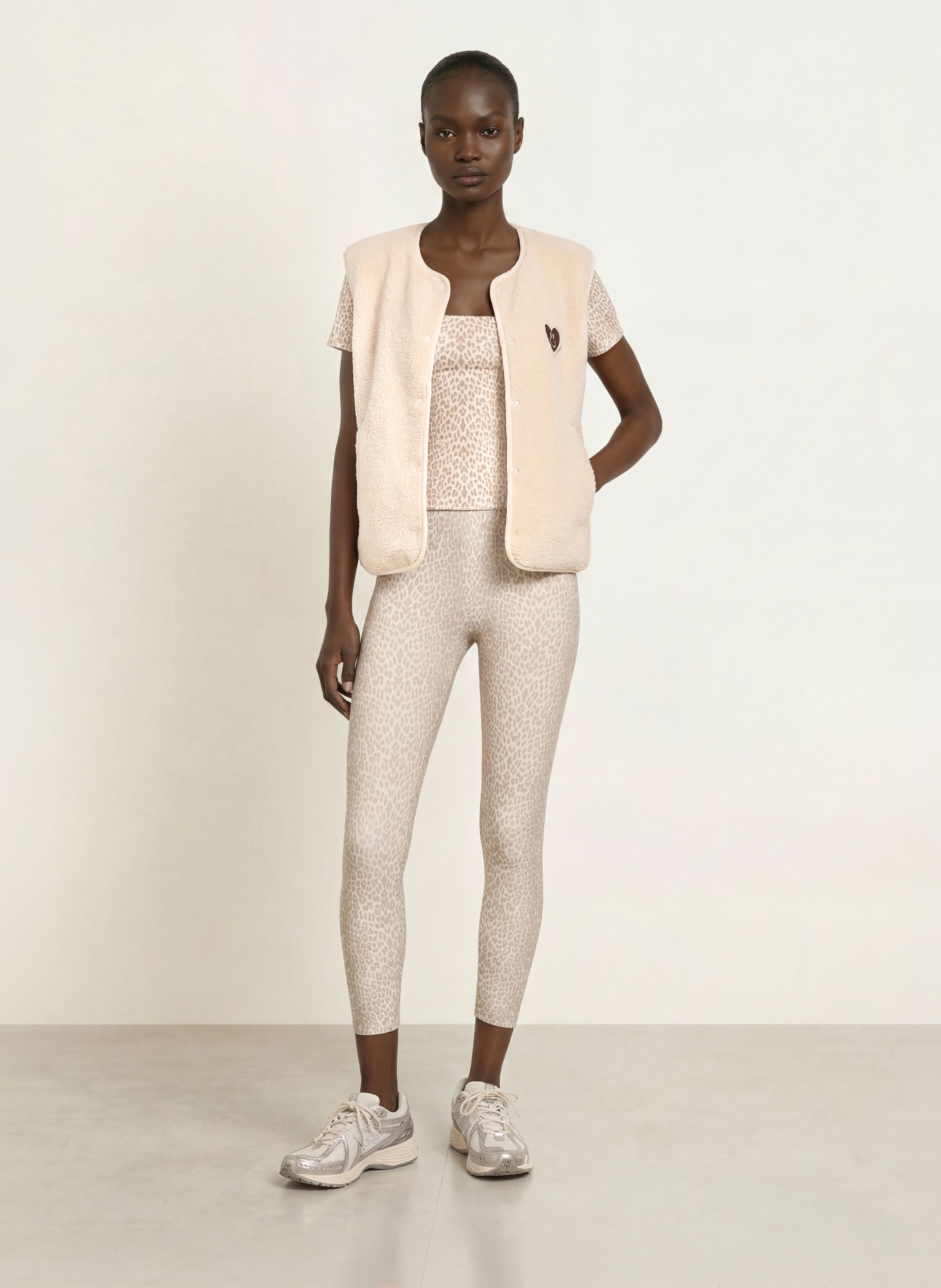OH APRIL 7/8-Leggings RITA: BEIGE / BRAUN / TAUPE