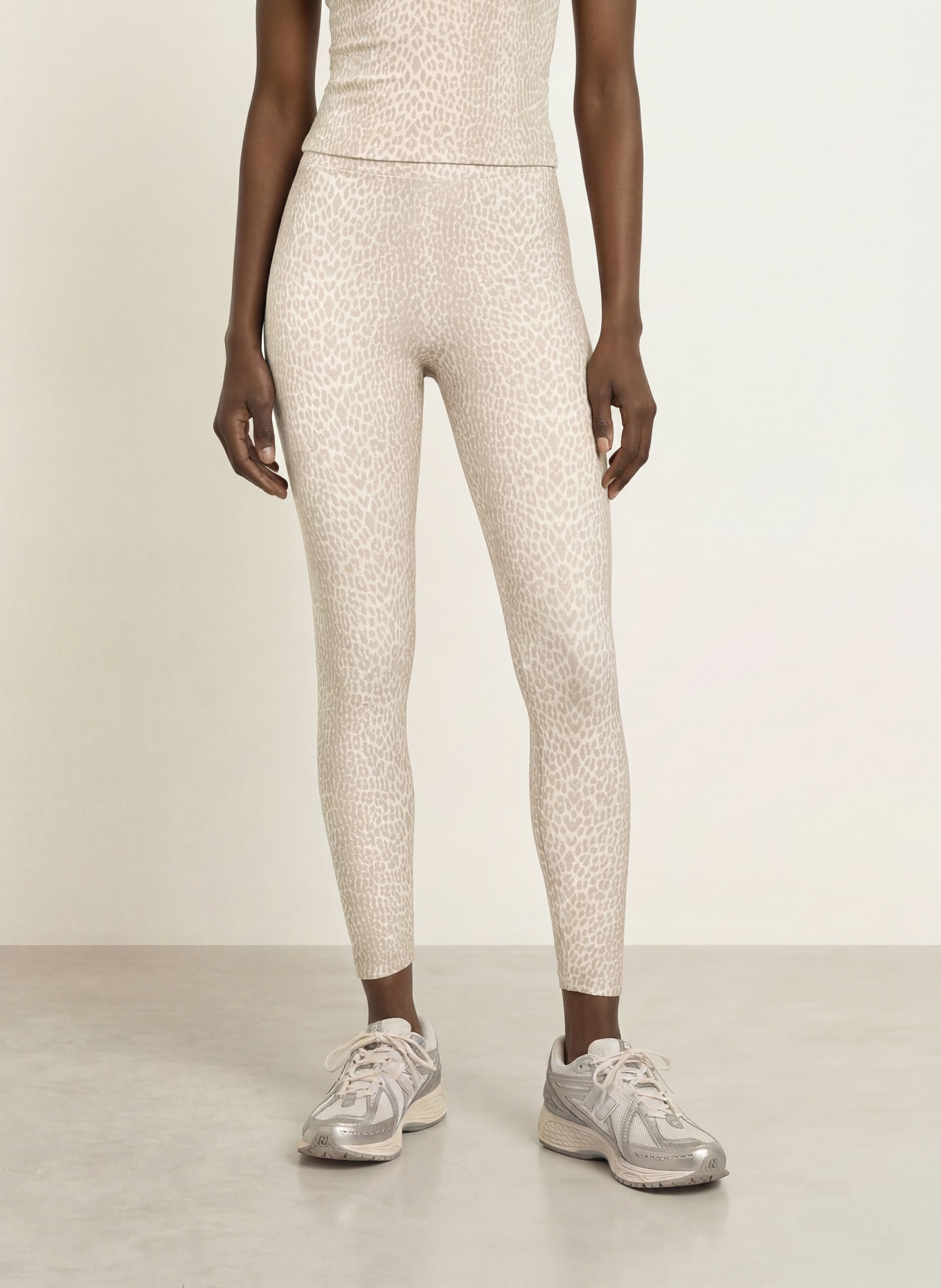 OH APRIL 7/8-Leggings RITA: BEIGE / BRAUN / TAUPE