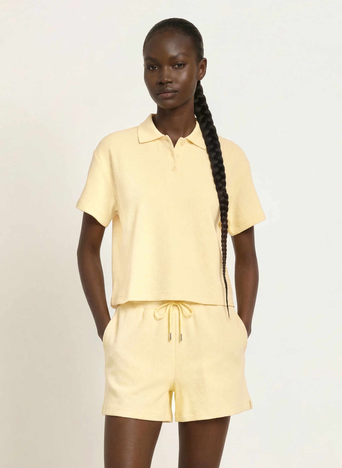 OH APRIL Piqué polo shirt NOA: YELLOW