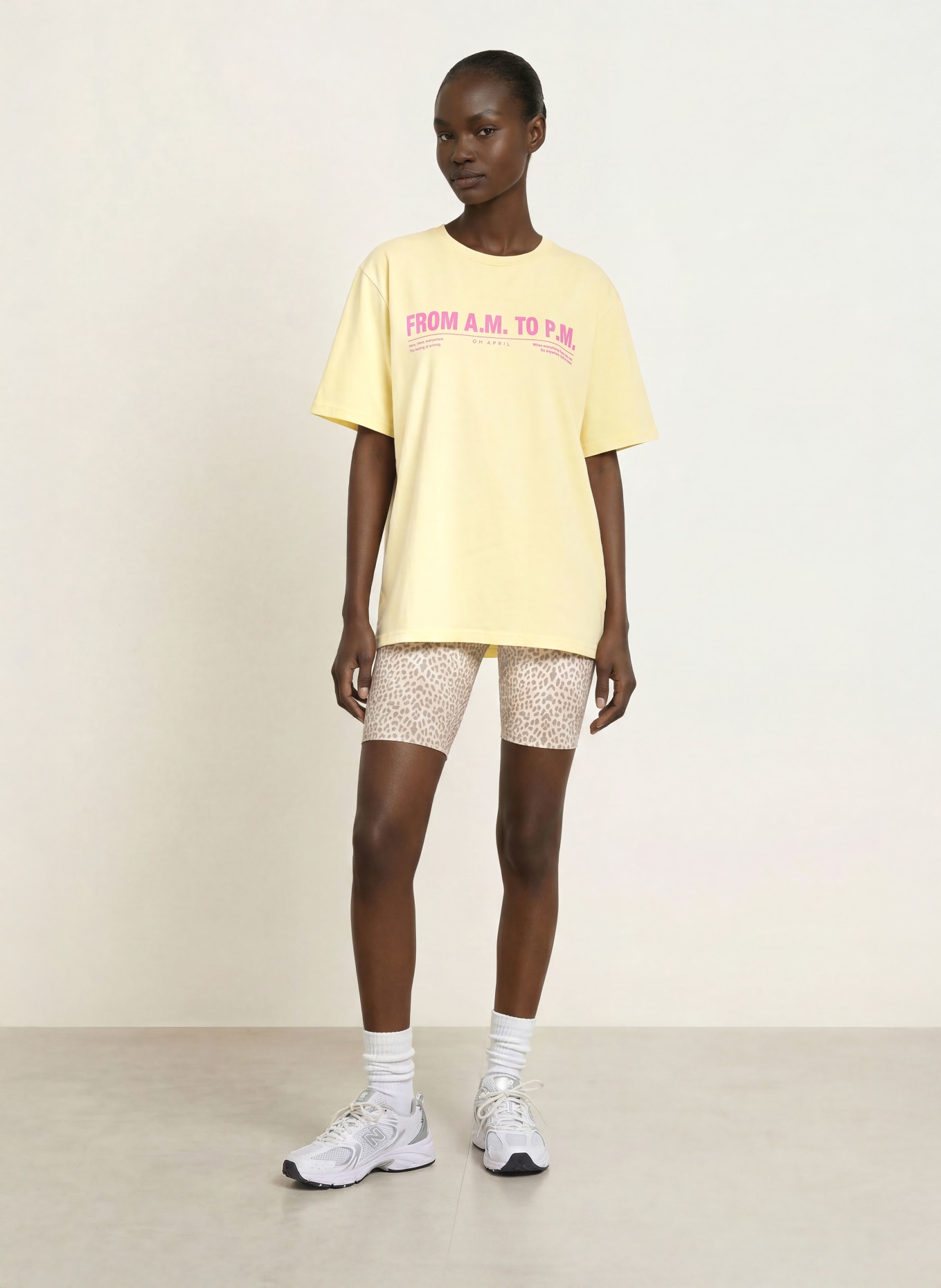 OH APRIL T-shirt BF: YELLOW / FUCHSIA