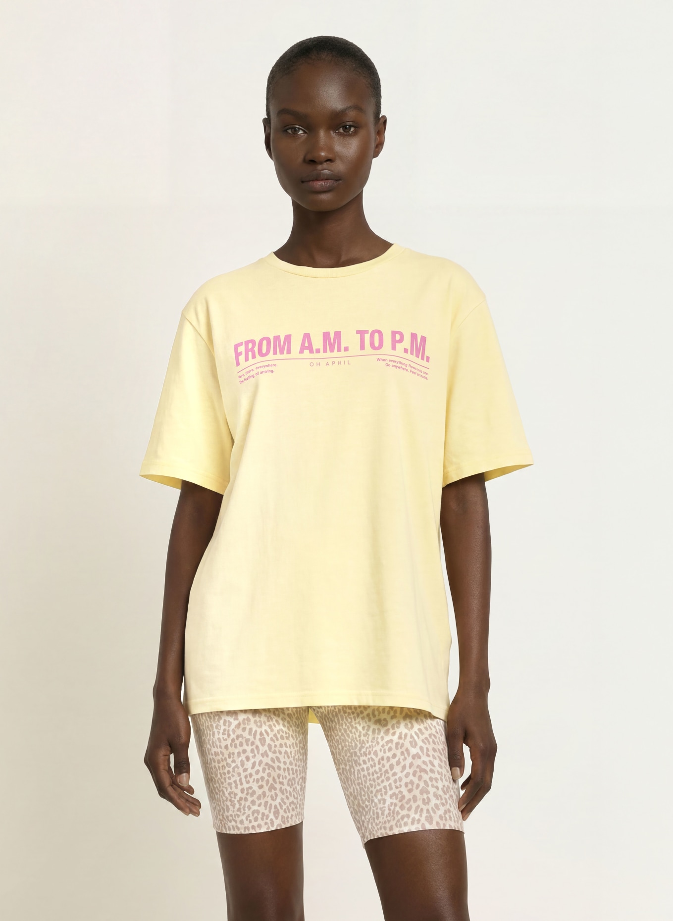 OH APRIL T-shirt BF: YELLOW / FUCHSIA