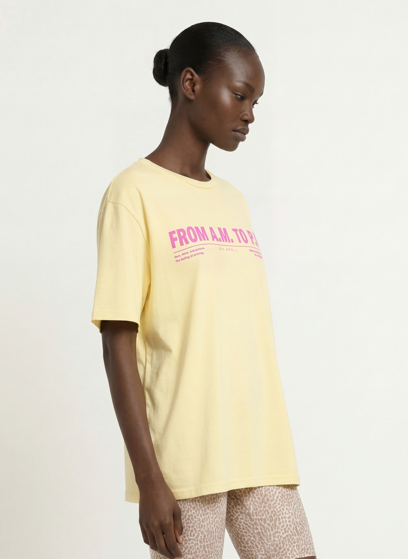OH APRIL T-shirt BF: YELLOW / FUCHSIA