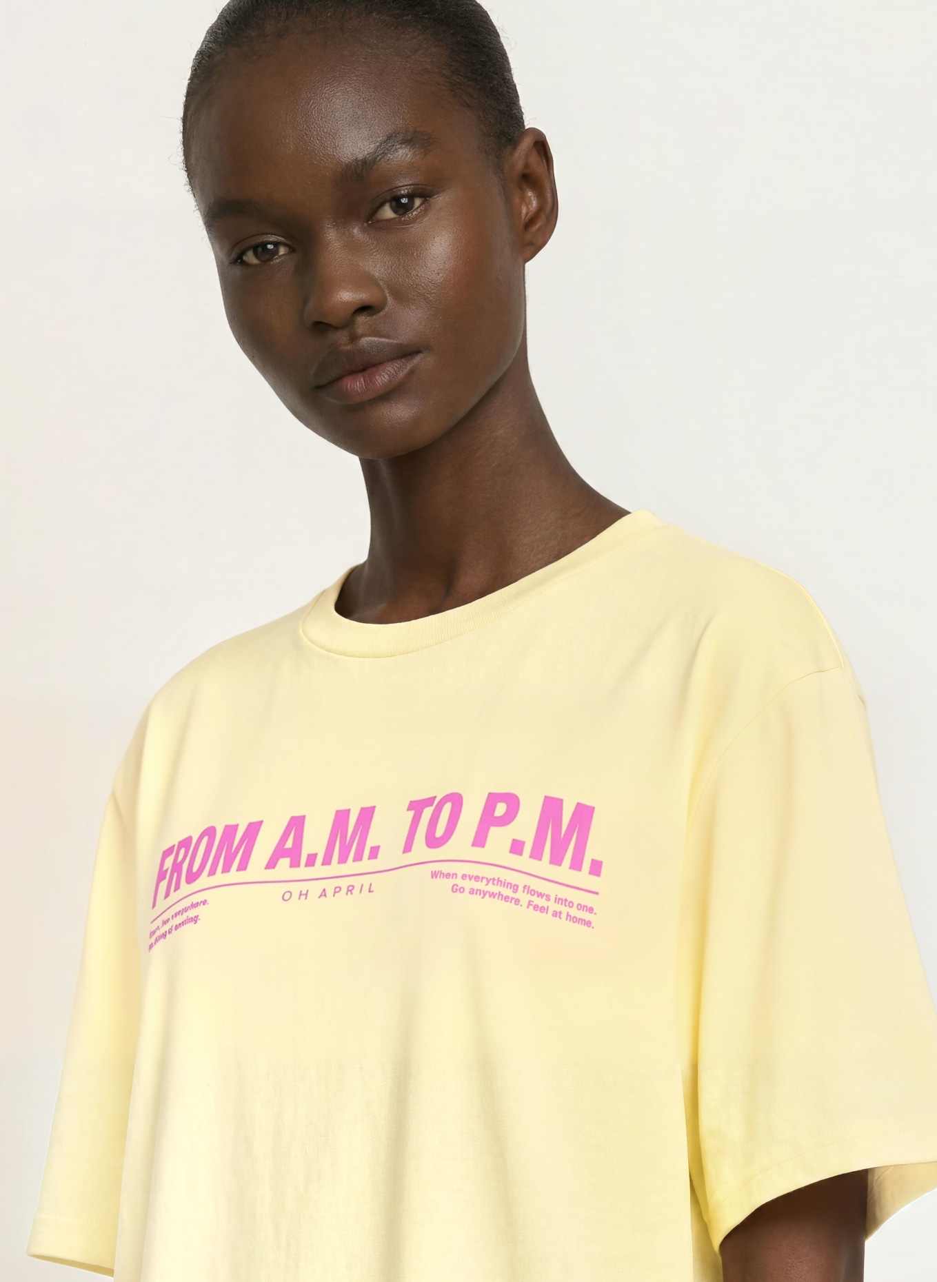 OH APRIL T-shirt BF: YELLOW / FUCHSIA