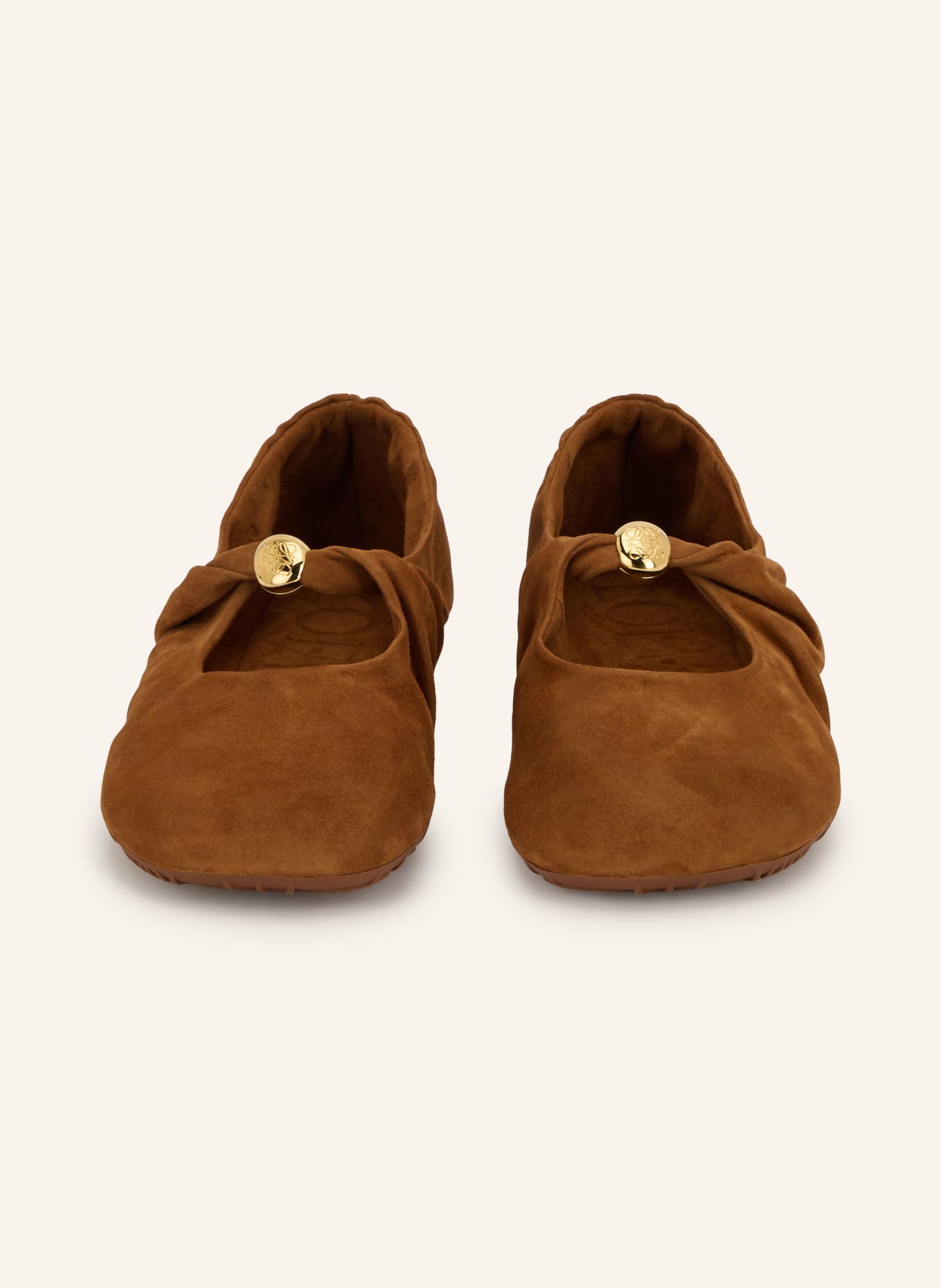 LOEWE Mary-Jane ballerina's PEBBLE: BRUIN