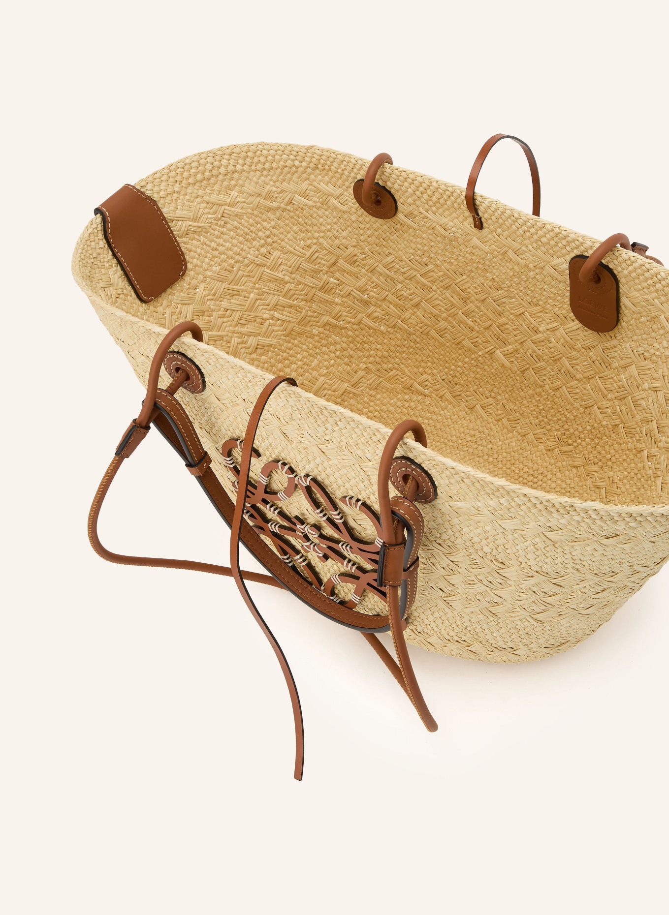 LOEWE Shopper ANAGRAM MEDIUM: BEIGE / BRAUN