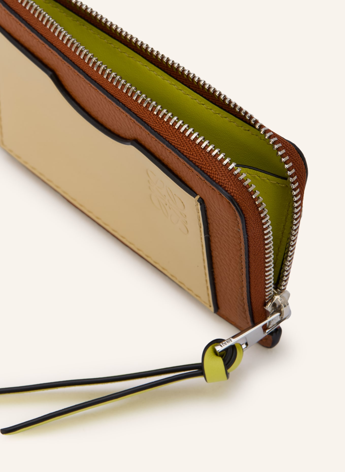 LOEWE Porte-cartes: MARRON / ARGENT / BEIGE