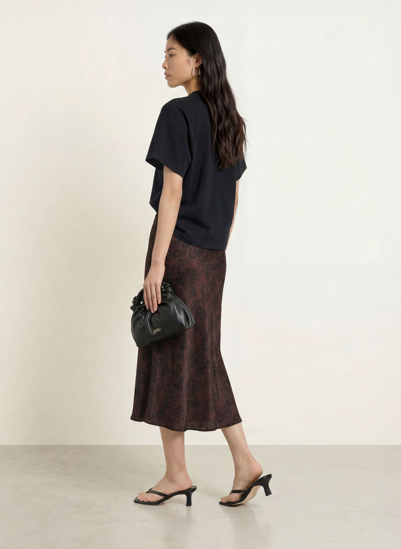 Part Two Satijnen rok CANDICEPW: BRUIN / ZWART