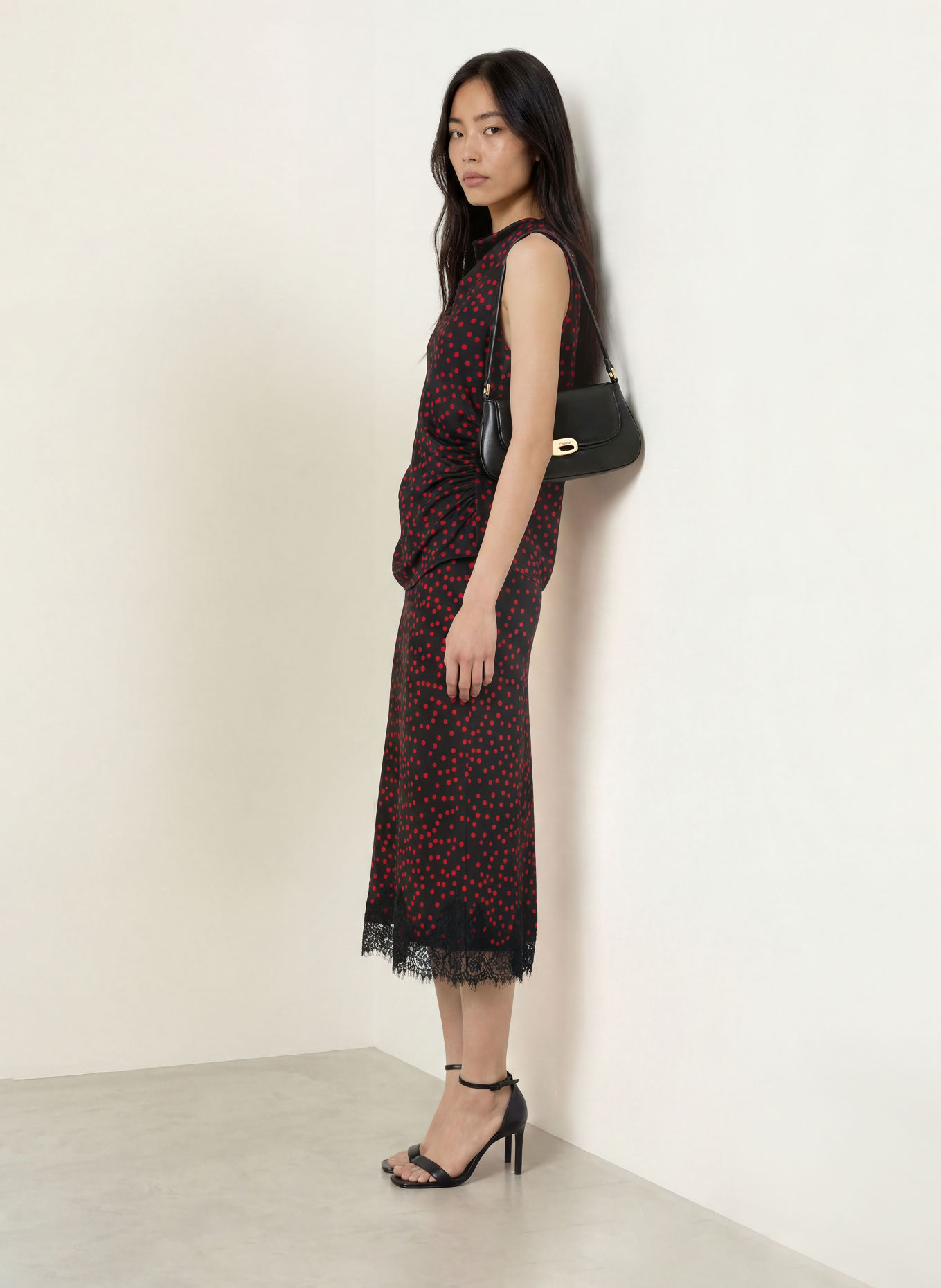 Joseph Ribkoff Blousetop: ZWART / ROOD