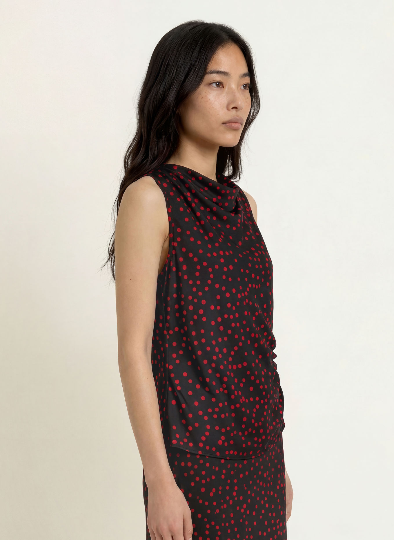 Joseph Ribkoff Blousetop: ZWART / ROOD