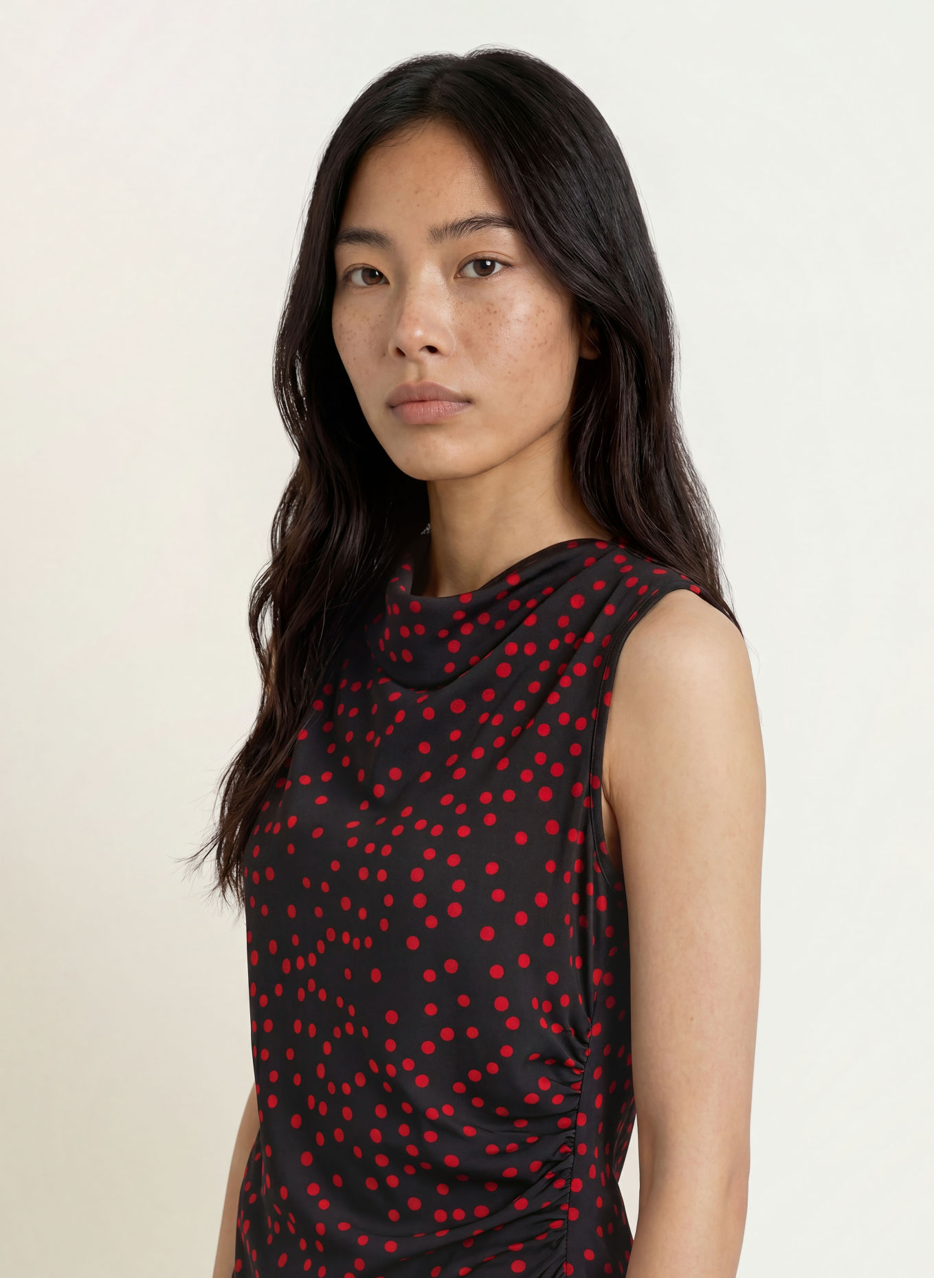 Joseph Ribkoff Blousetop: ZWART / ROOD