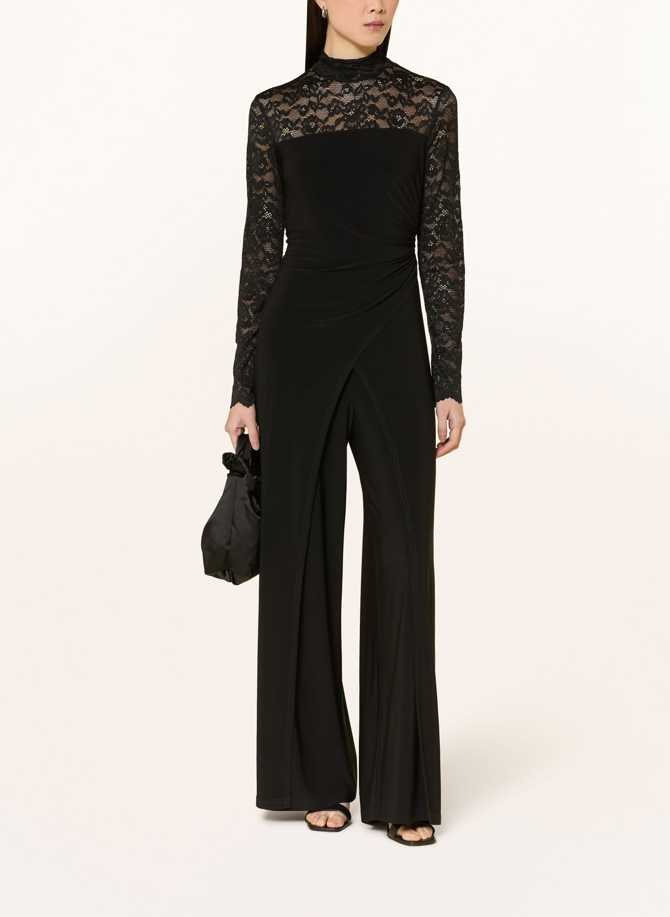 Joseph Ribkoff Jumpsuit with lace: BLACK