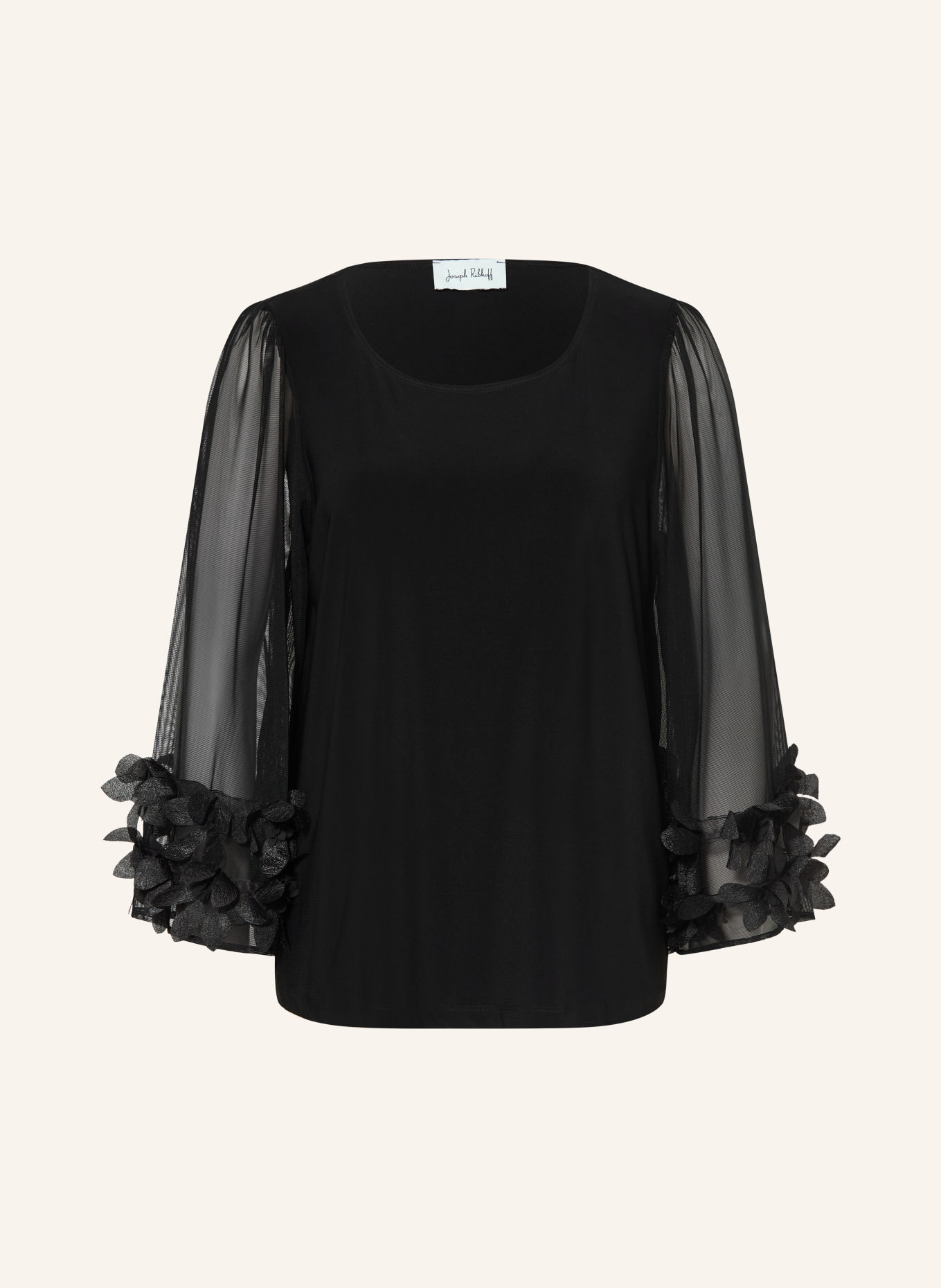 Joseph Ribkoff Blouseshirt van gemengde stoffen: ZWART