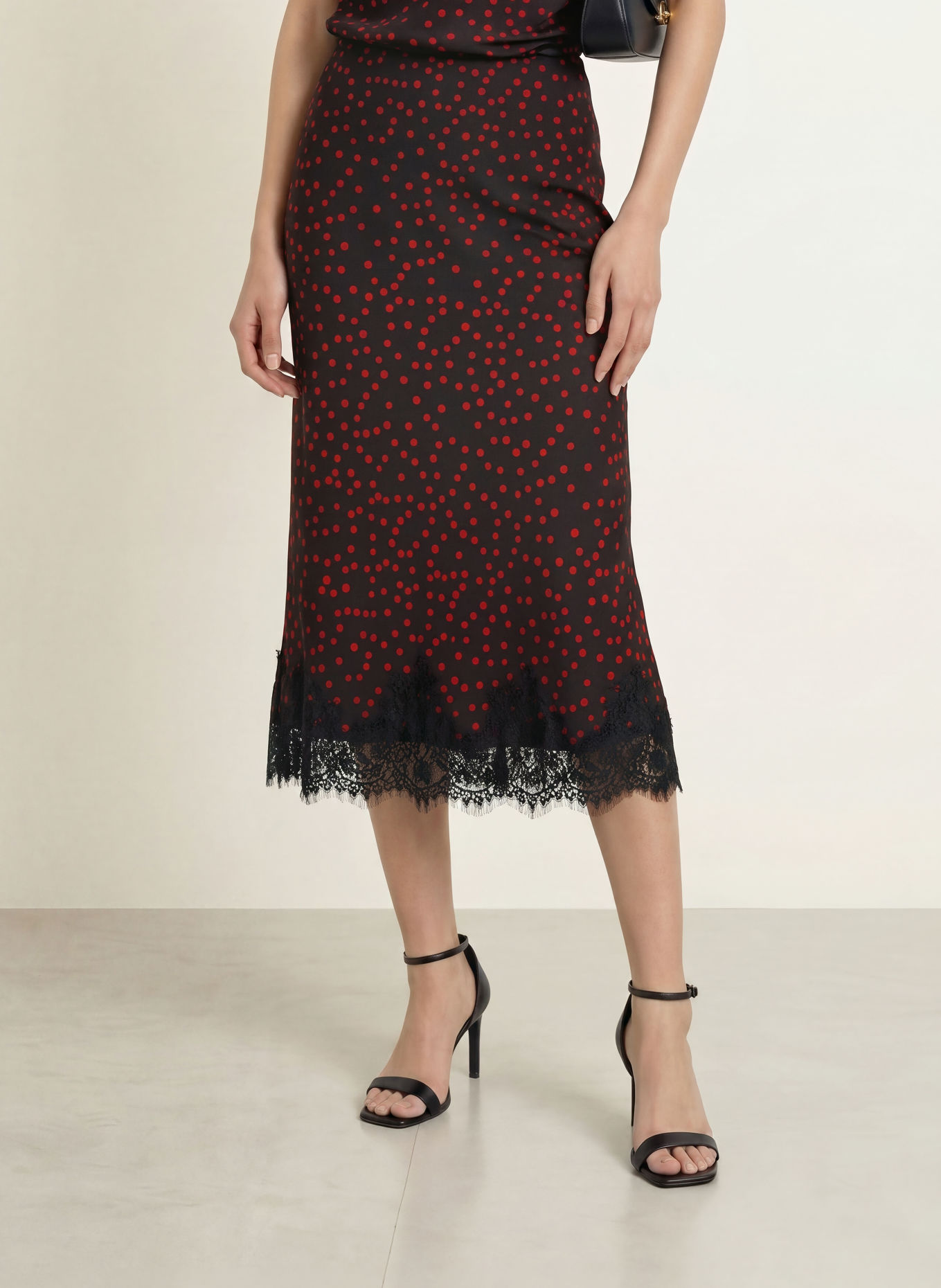 Joseph Ribkoff Rok met kant: ZWART / FUCHSIA