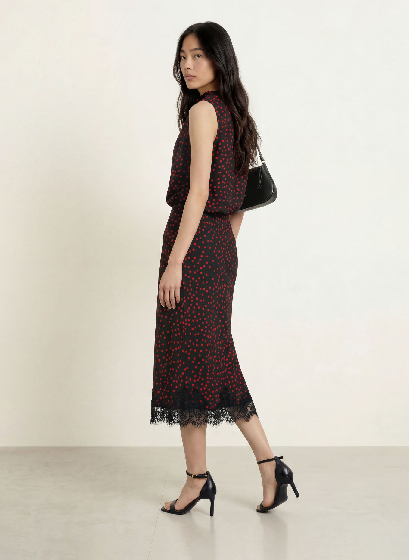 Joseph Ribkoff Rok met kant: ZWART / FUCHSIA