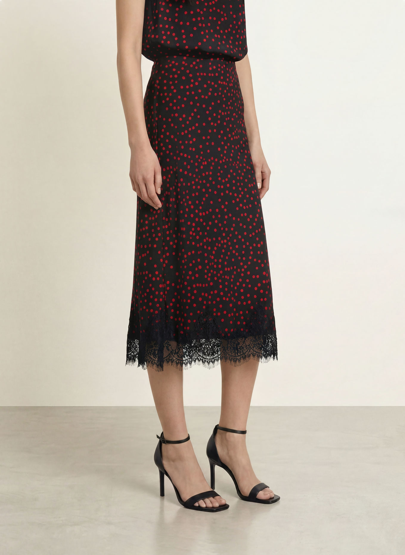 Joseph Ribkoff Rok met kant: ZWART / FUCHSIA