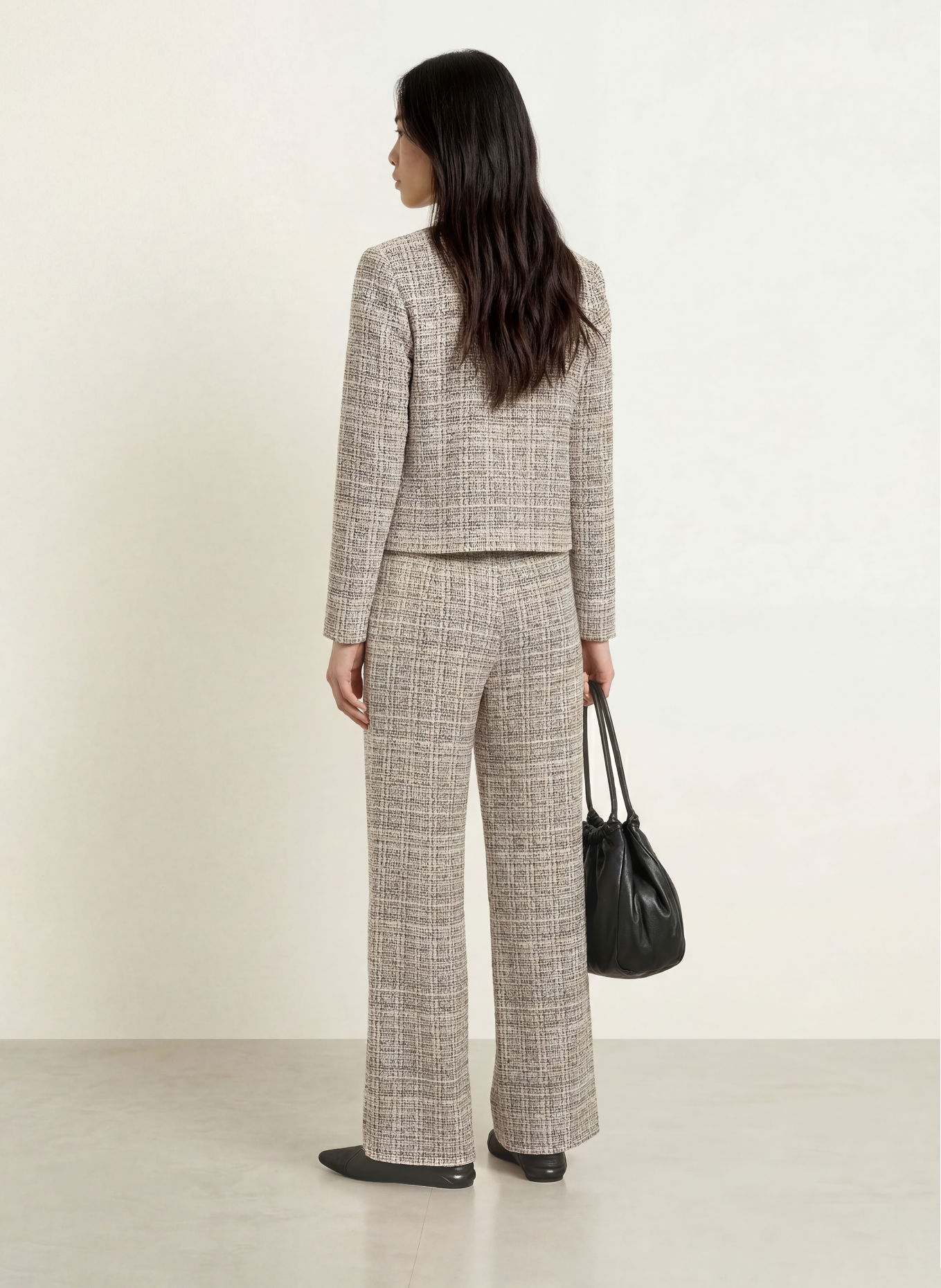 Joseph Ribkoff Bouclé Blazer: BRUIN / BEIGE / WIT