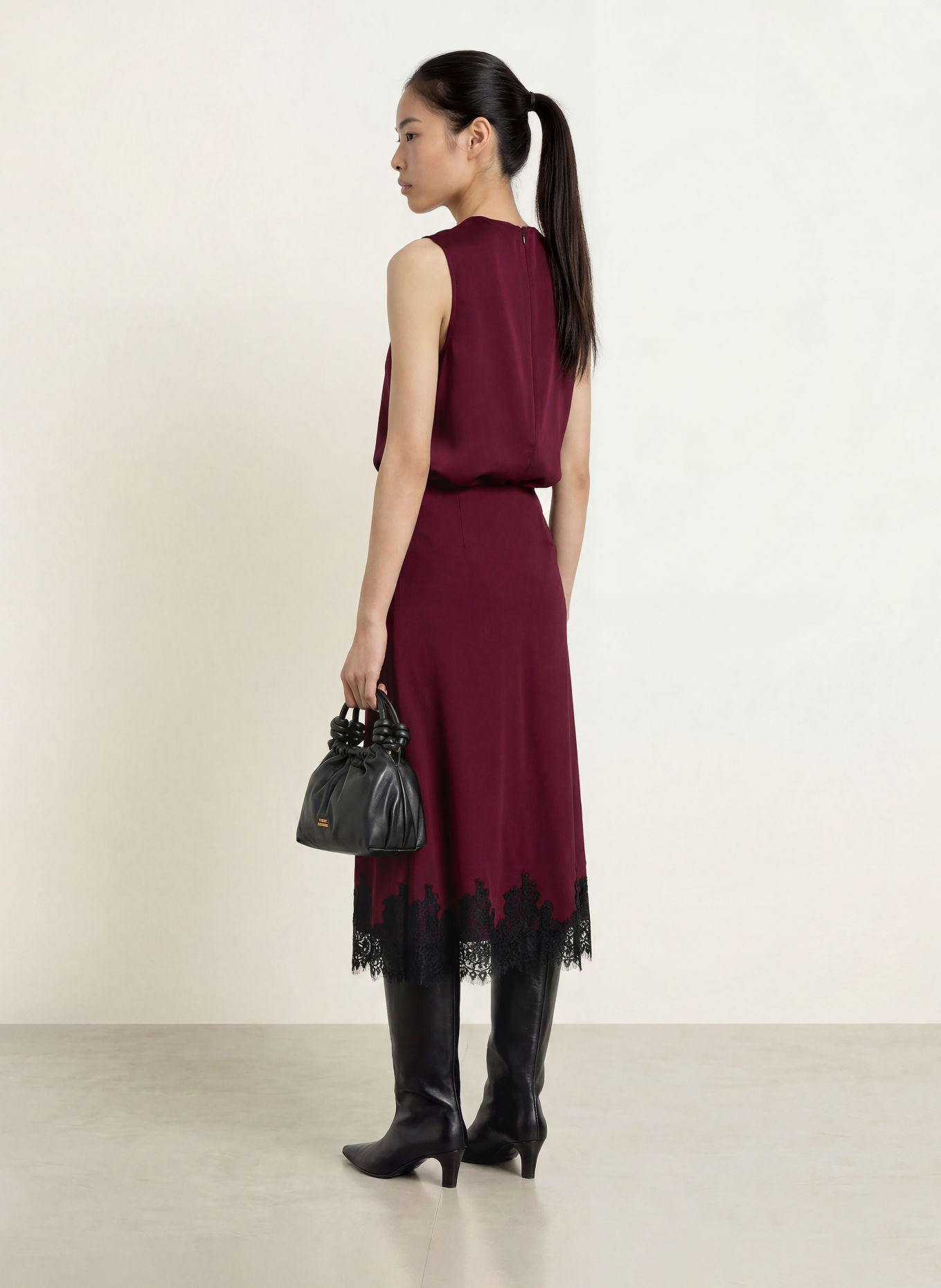 Joseph Ribkoff Rok met kant: FUCHSIA / ZWART