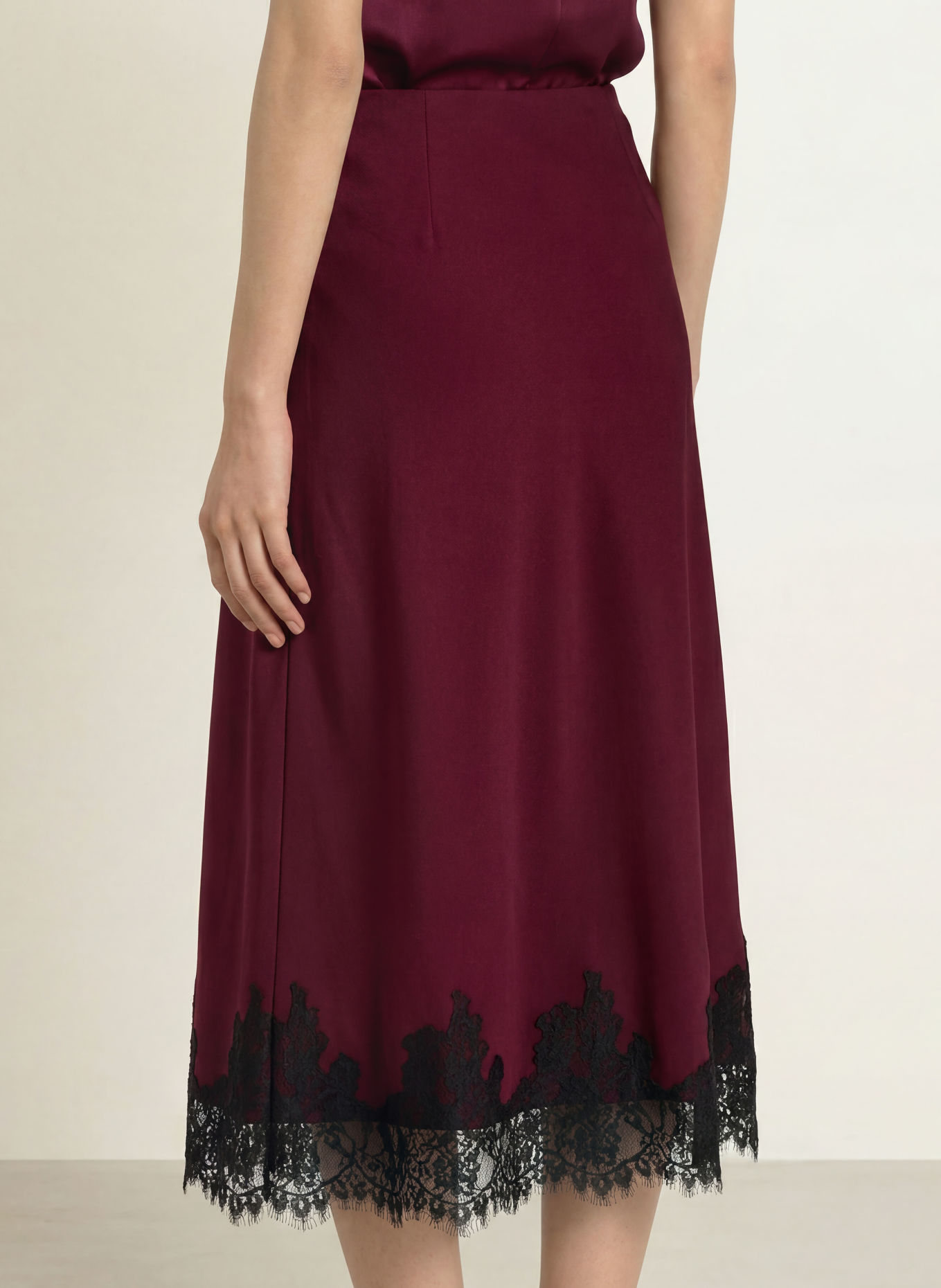 Joseph Ribkoff Rok met kant: FUCHSIA / ZWART