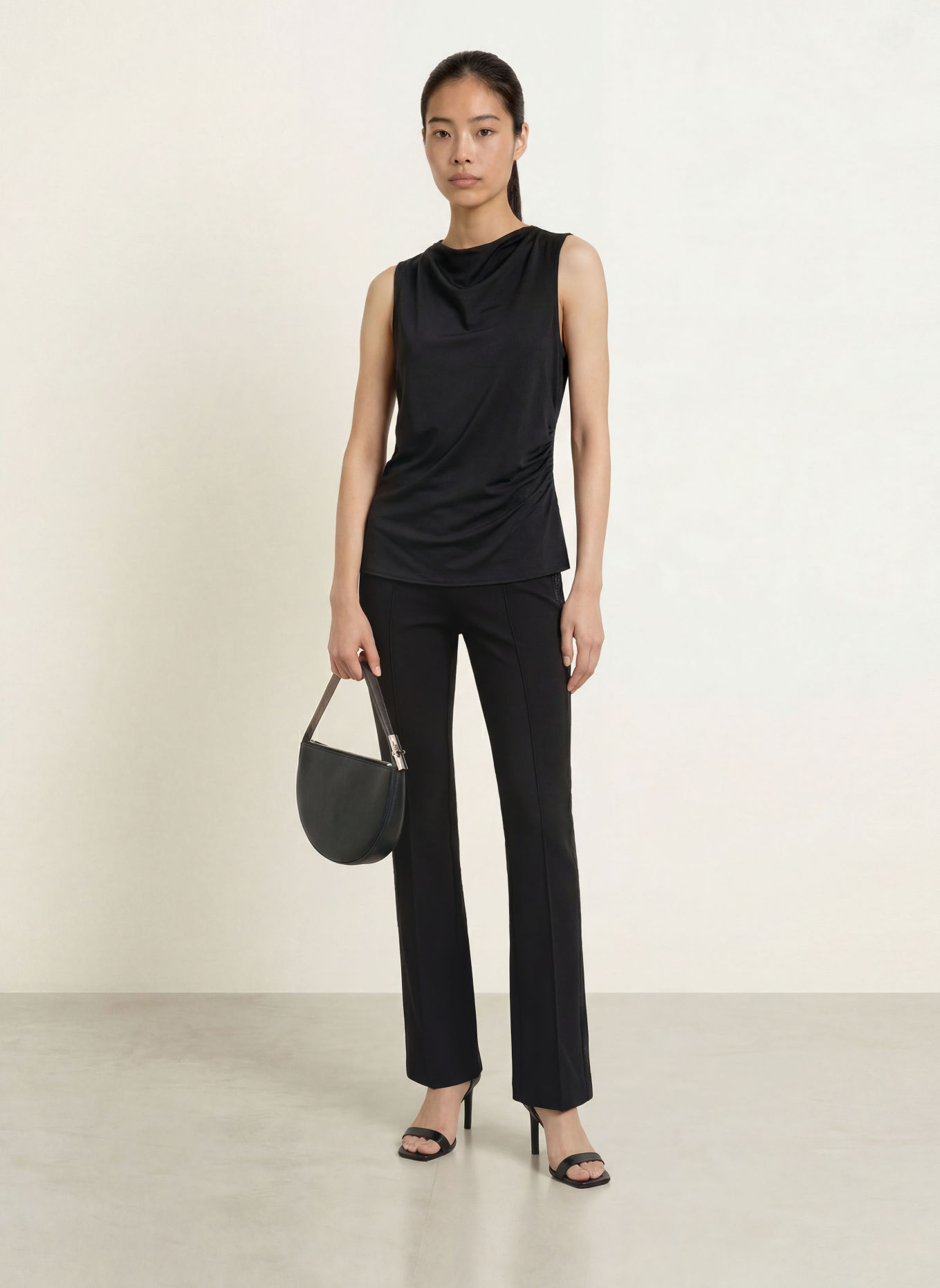 Joseph Ribkoff Bootcut trousers with rhinestones: BLACK