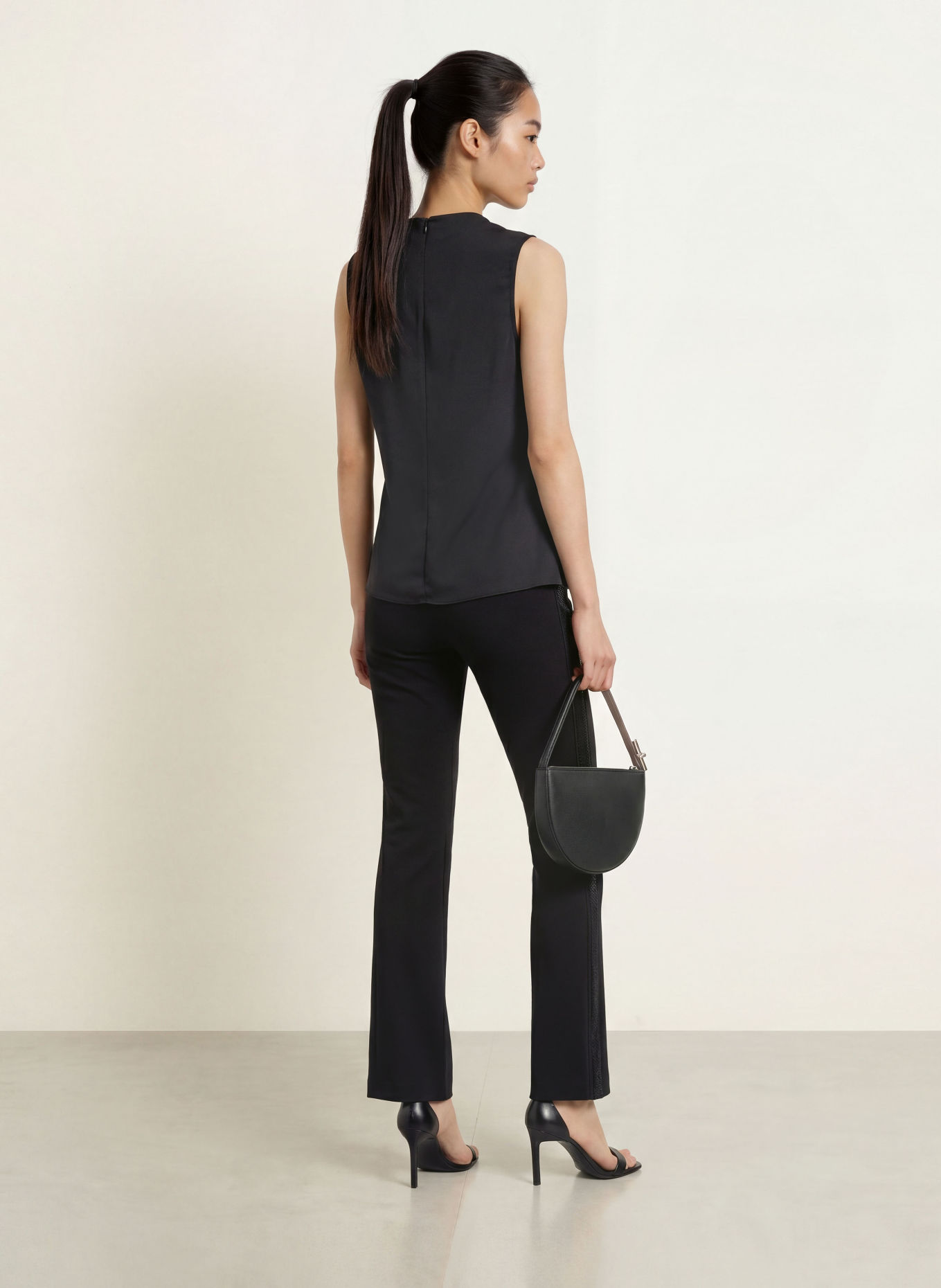 Joseph Ribkoff Bootcut trousers with rhinestones: BLACK