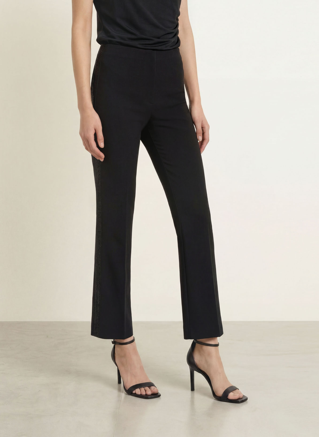 Joseph Ribkoff Bootcut trousers with rhinestones: BLACK
