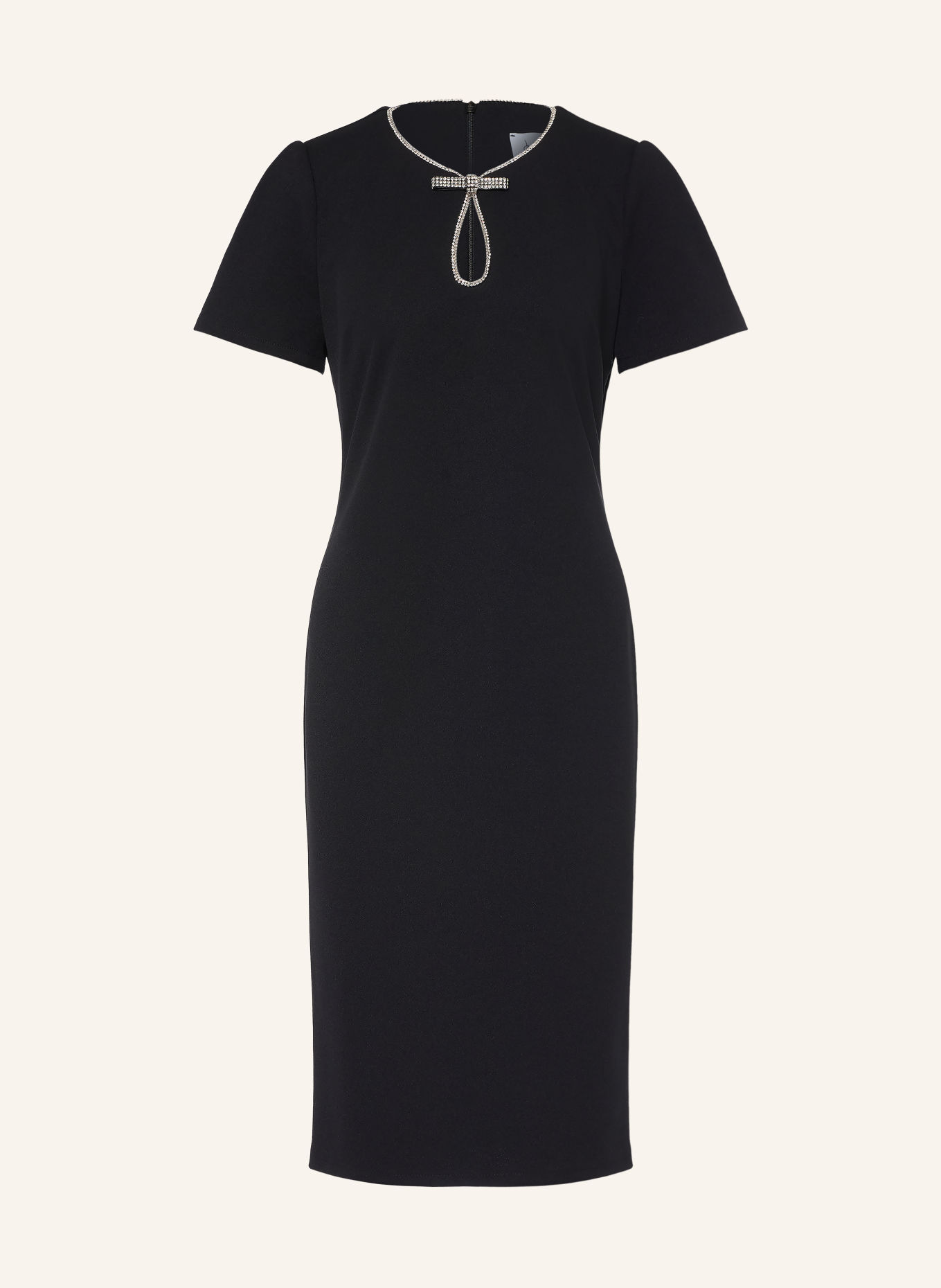 Joseph Ribkoff Sheath dress with rhinestones: BLACK