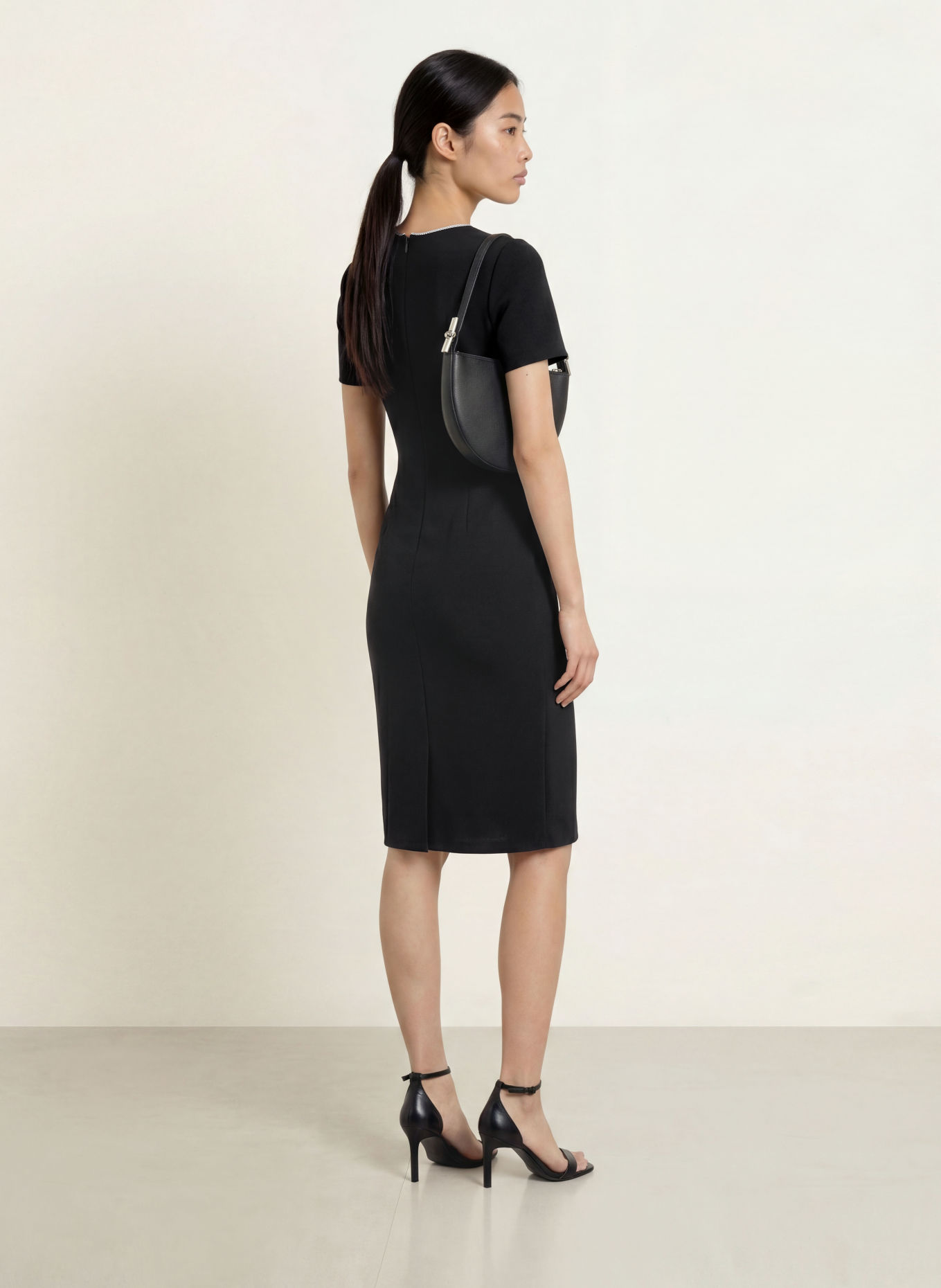 Joseph Ribkoff Sheath dress with rhinestones: BLACK