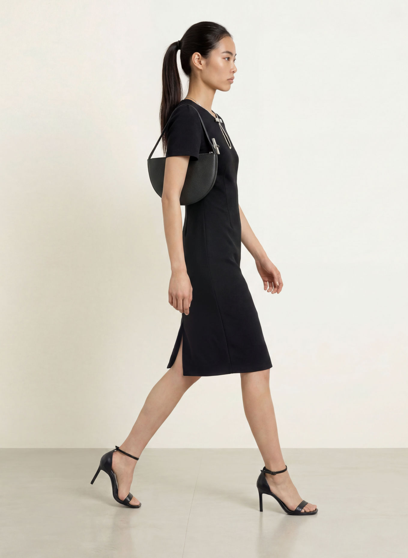 Joseph Ribkoff Sheath dress with rhinestones: BLACK
