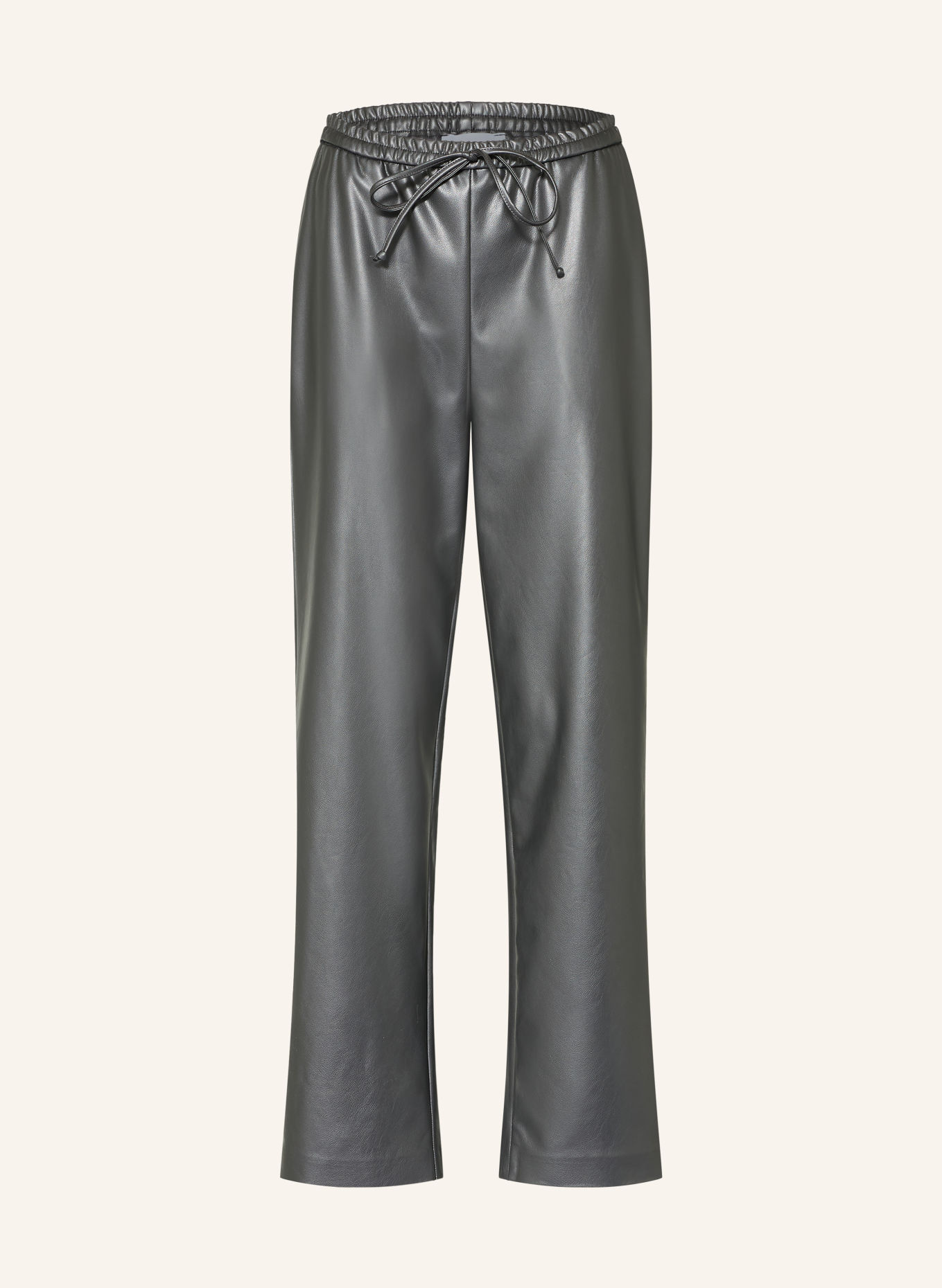 Joseph Ribkoff Leather-look trousers: GRAY