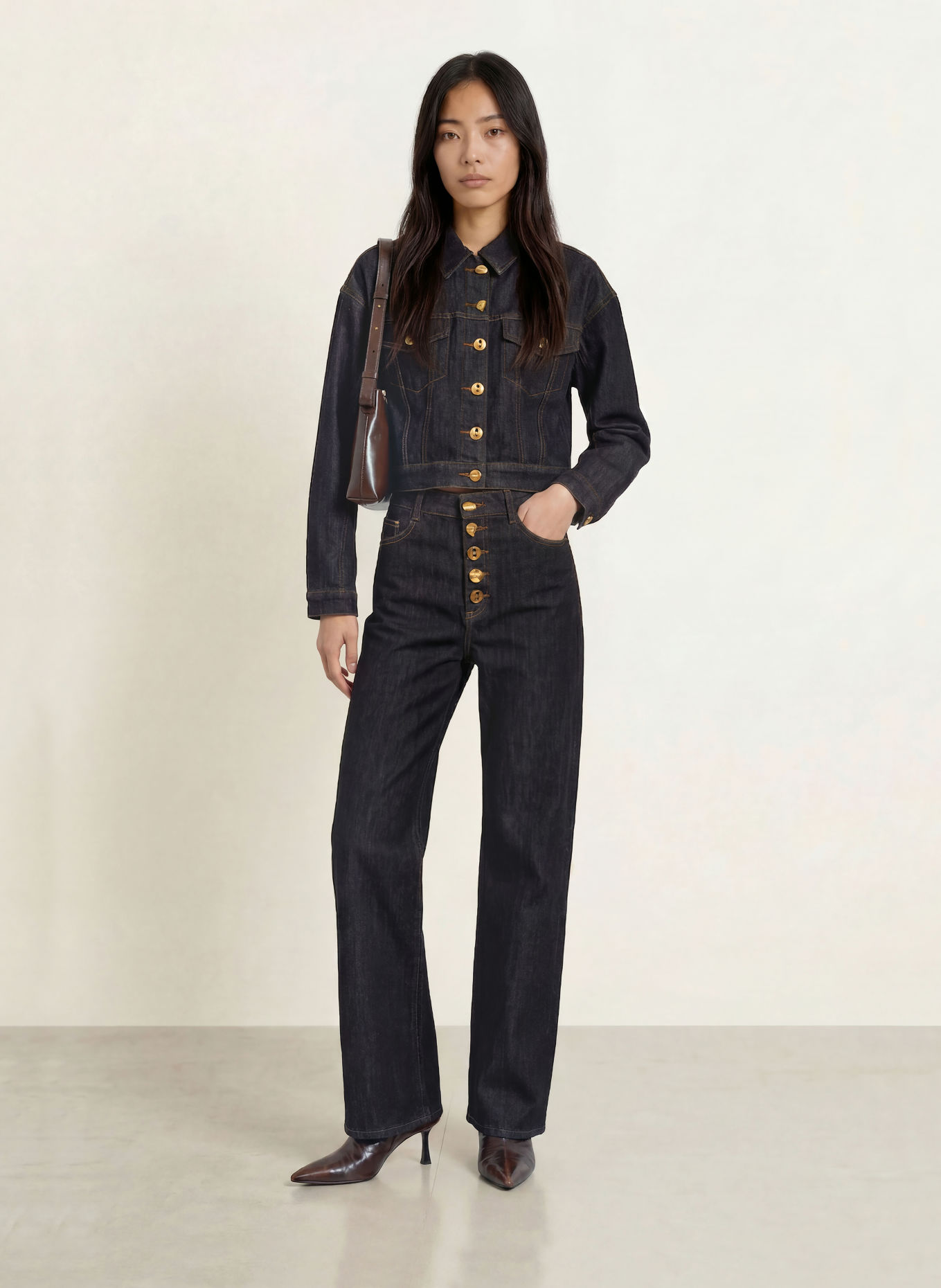 Joseph Ribkoff Wide-Leg jeans: 3302 Dark Denim