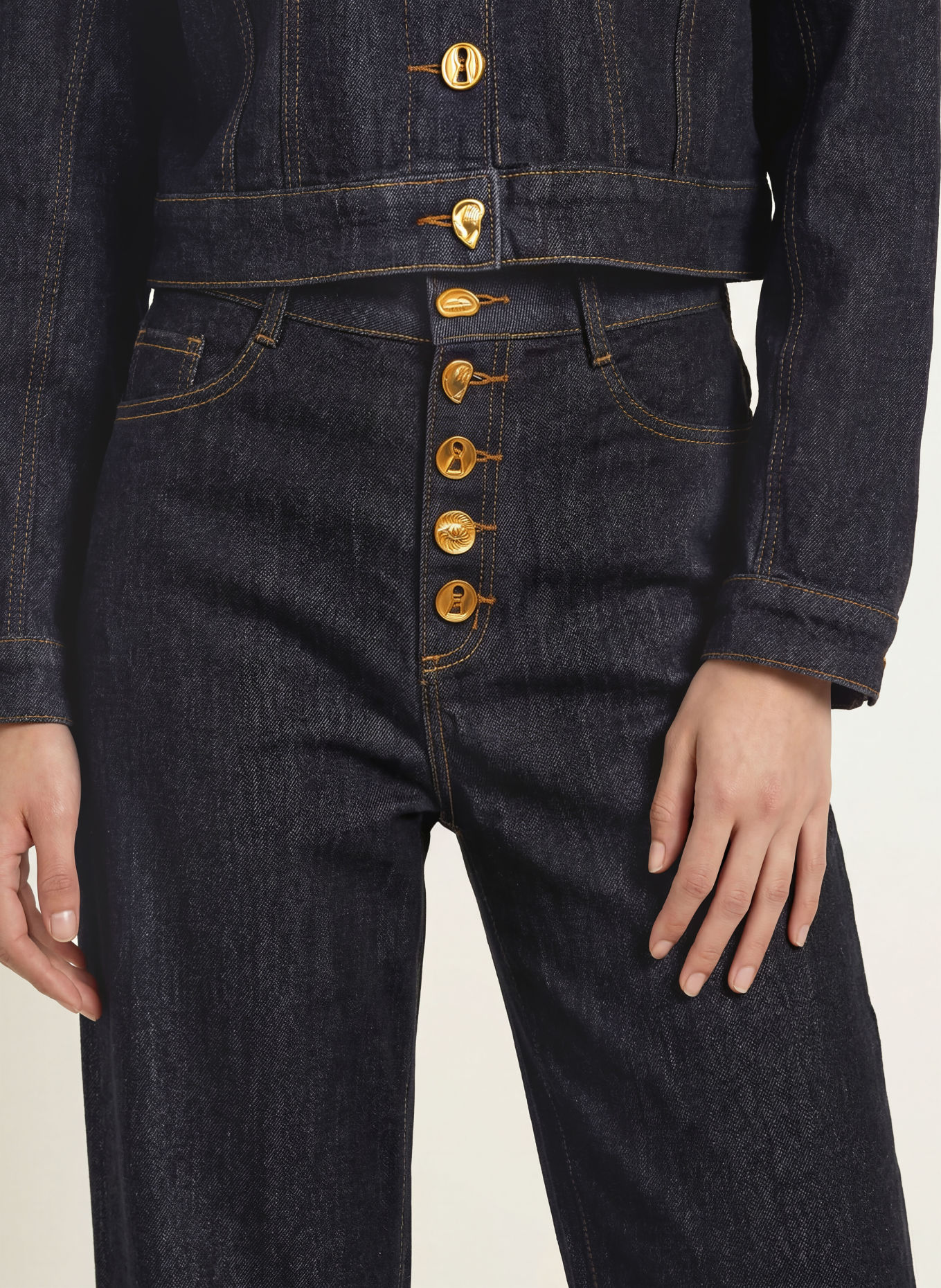 Joseph Ribkoff Wide-Leg jeans: 3302 Dark Denim