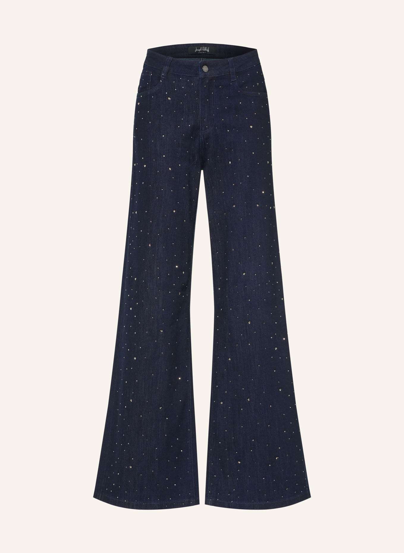 Joseph Ribkoff Wide-Leg jeans with rhinestones: 3302 Dark Denim