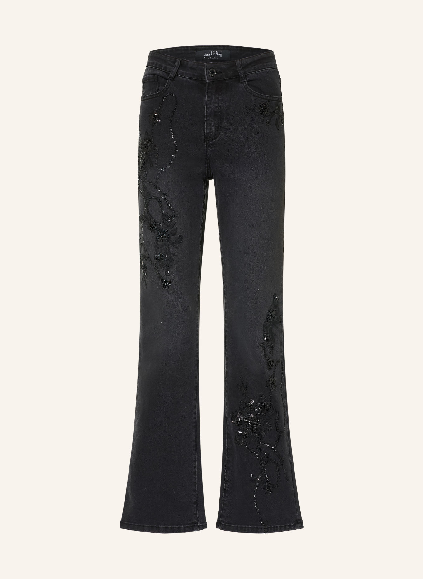 Joseph Ribkoff Flared jeans with sequins: 2606 Granitgrau