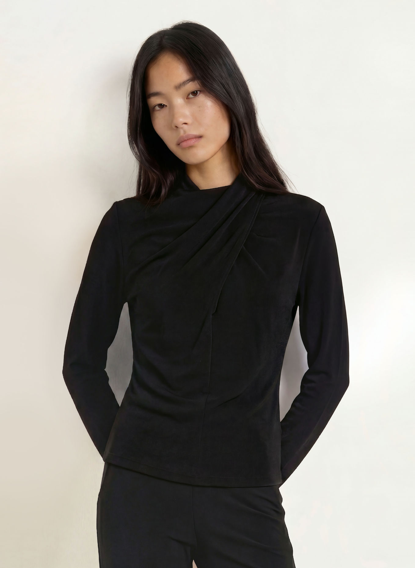 Joseph Ribkoff Long-sleeve shirt: BLACK
