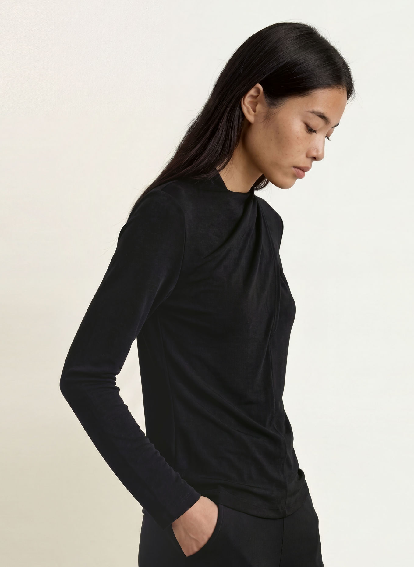 Joseph Ribkoff Long-sleeve shirt: BLACK