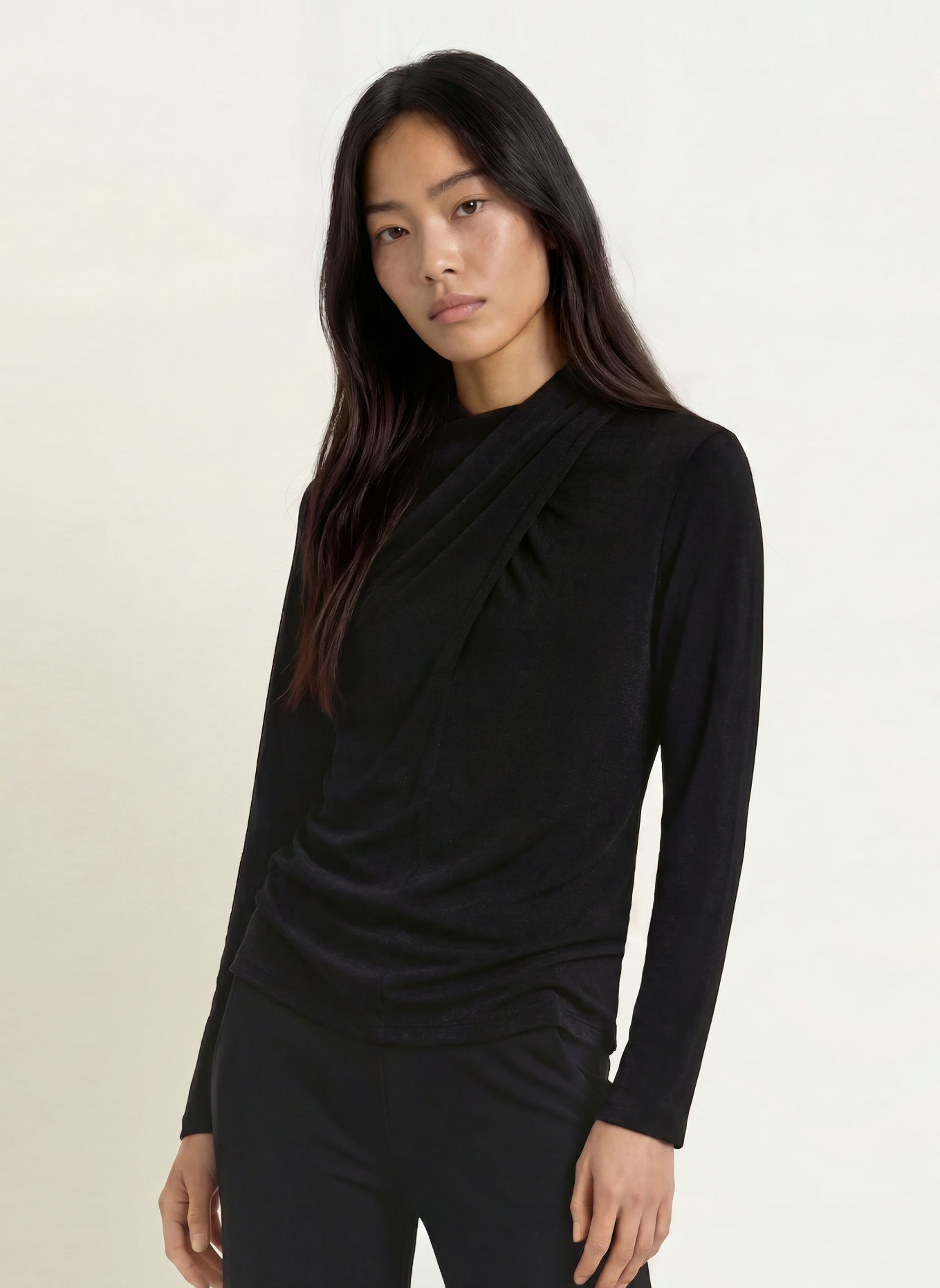 Joseph Ribkoff Long-sleeve shirt: BLACK