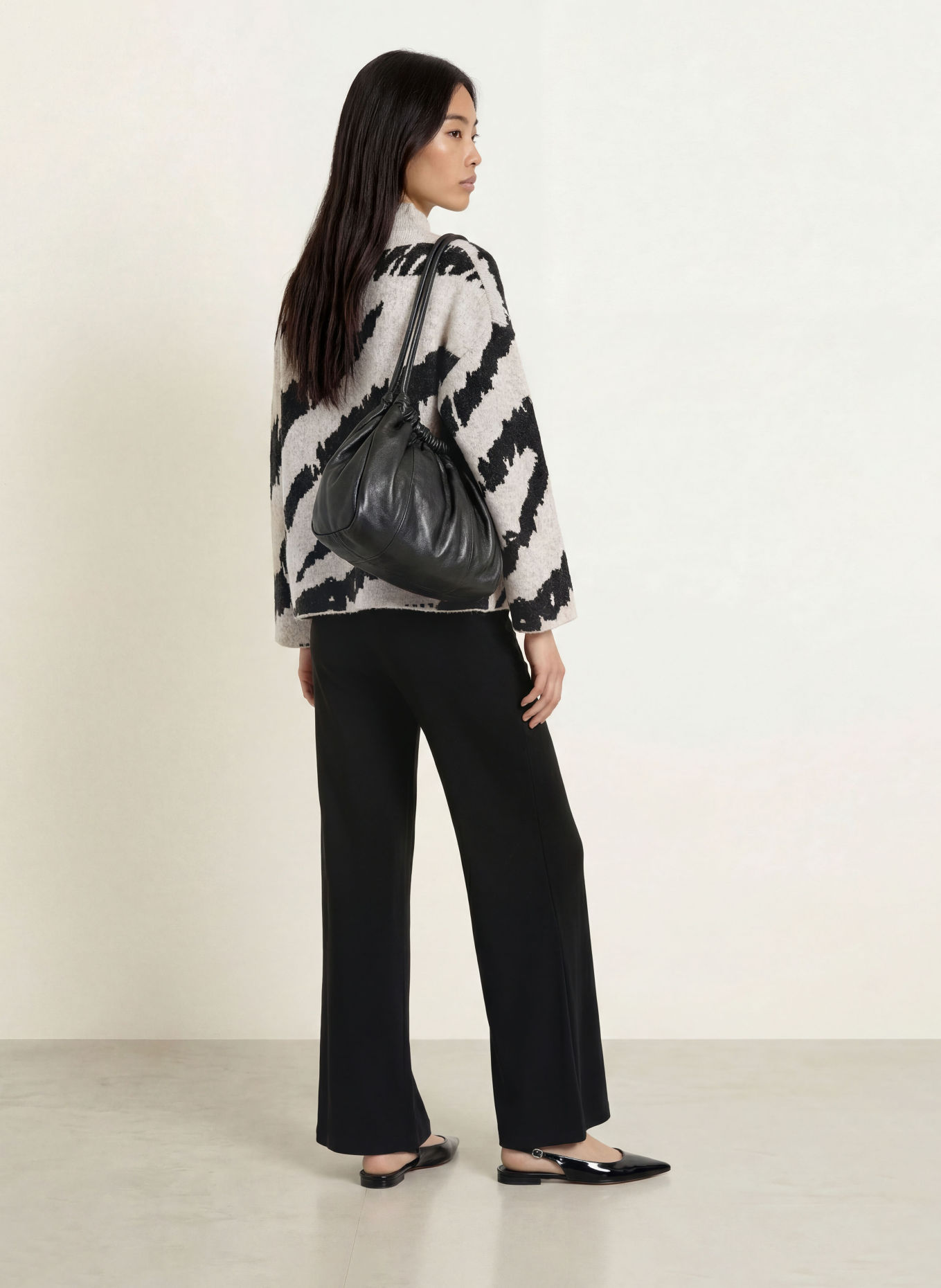 Joseph Ribkoff Sweater: GRAY / BLACK