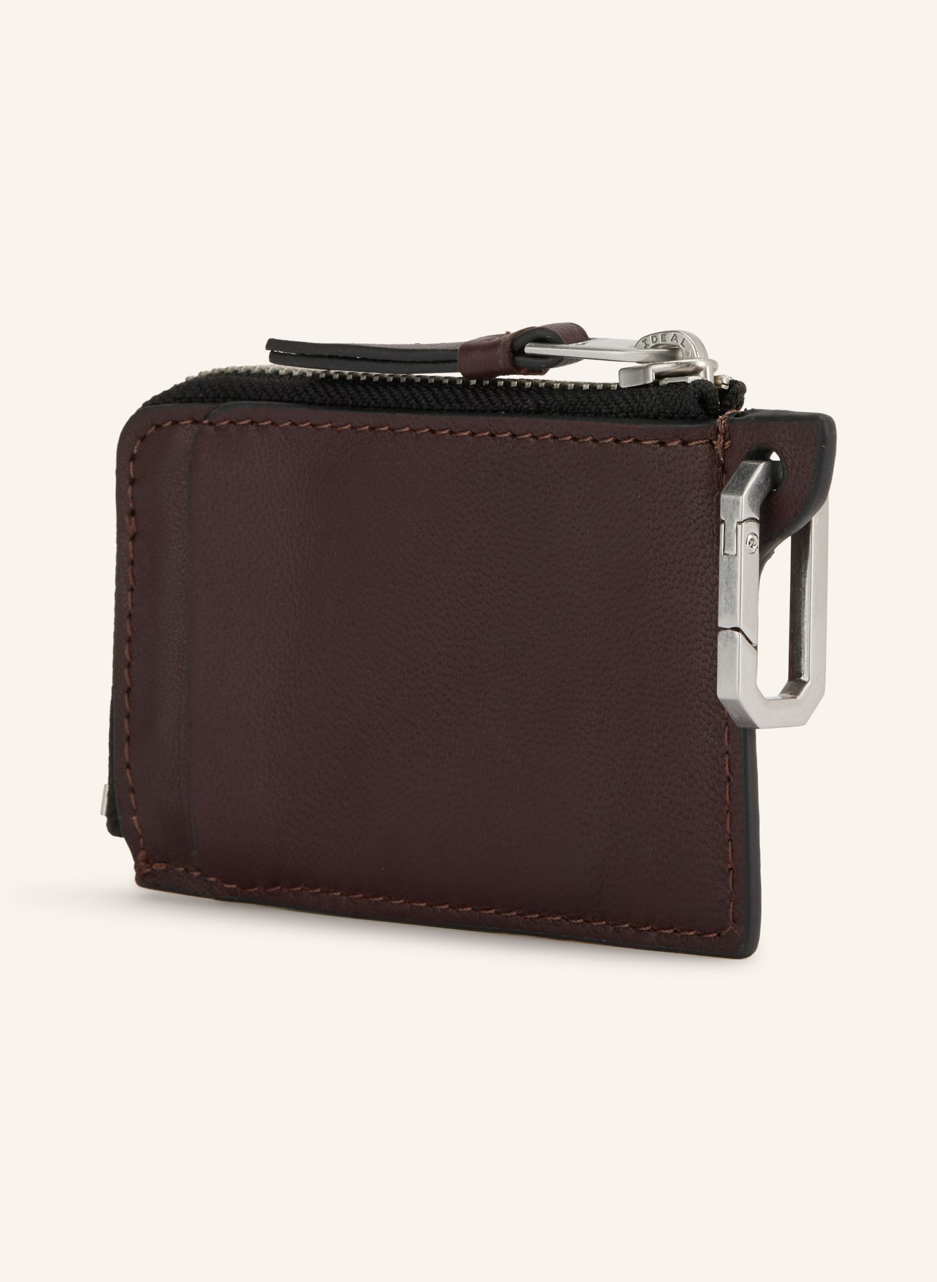 ALLSAINTS Porte-monnaie: MARRON FONCÉ / ARGENT