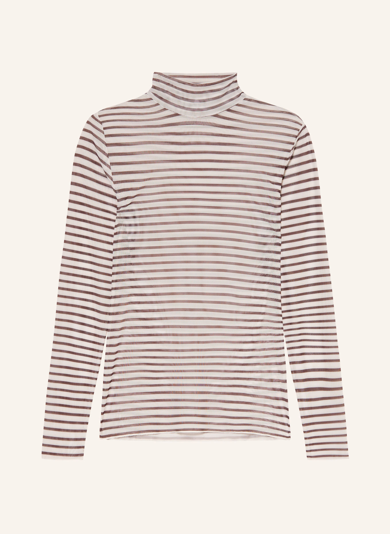 darling harbour Longsleeve aus Mesh: darkbrown /offwhite