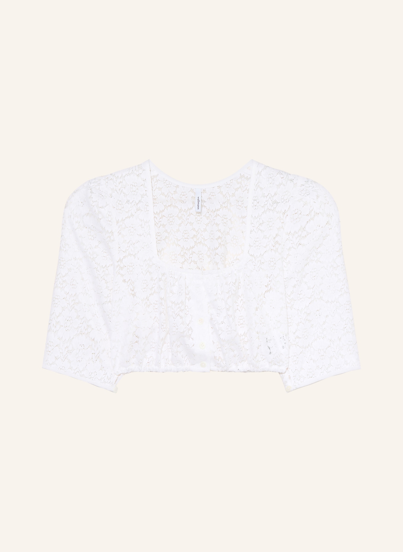 wallmann Dirndlbluse aus Spitze: WEISS