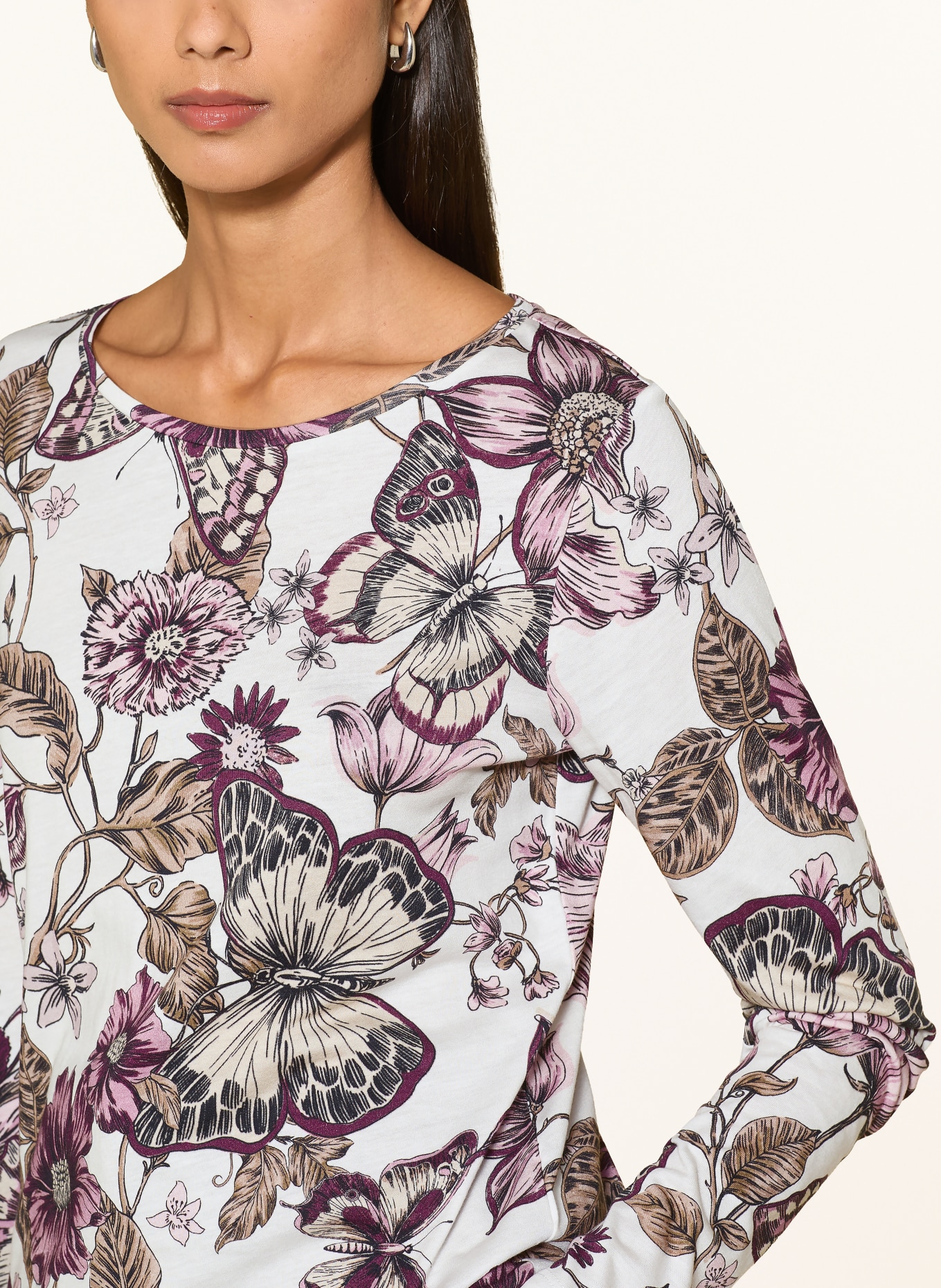 monari Longsleeve: WEISS / DUNKELROT / GRÜN
